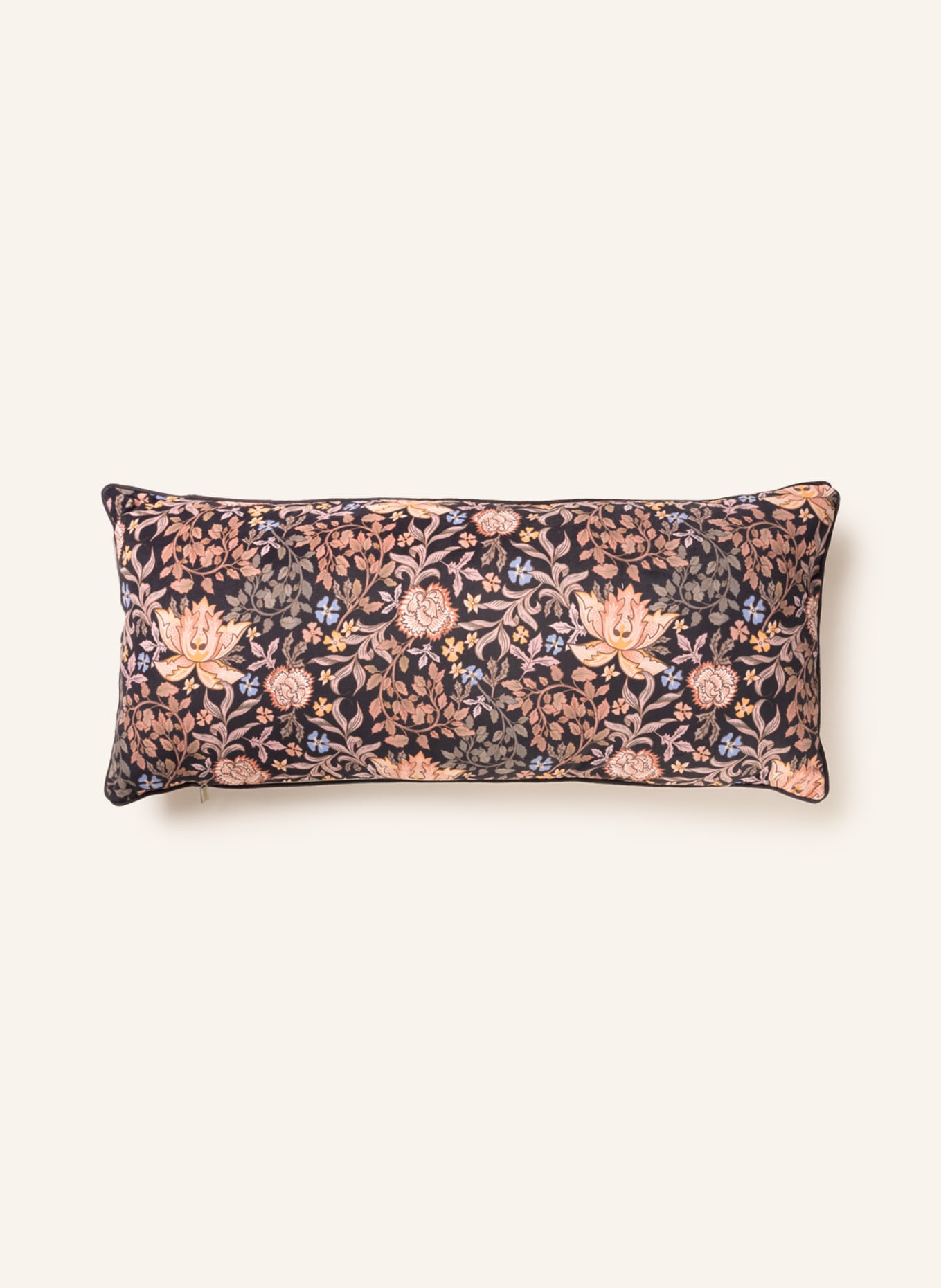 ESSENZA Velvet decorative cushion OPHELIA, Color: DARK BLUE/ ROSE/ GREEN (Image 1)