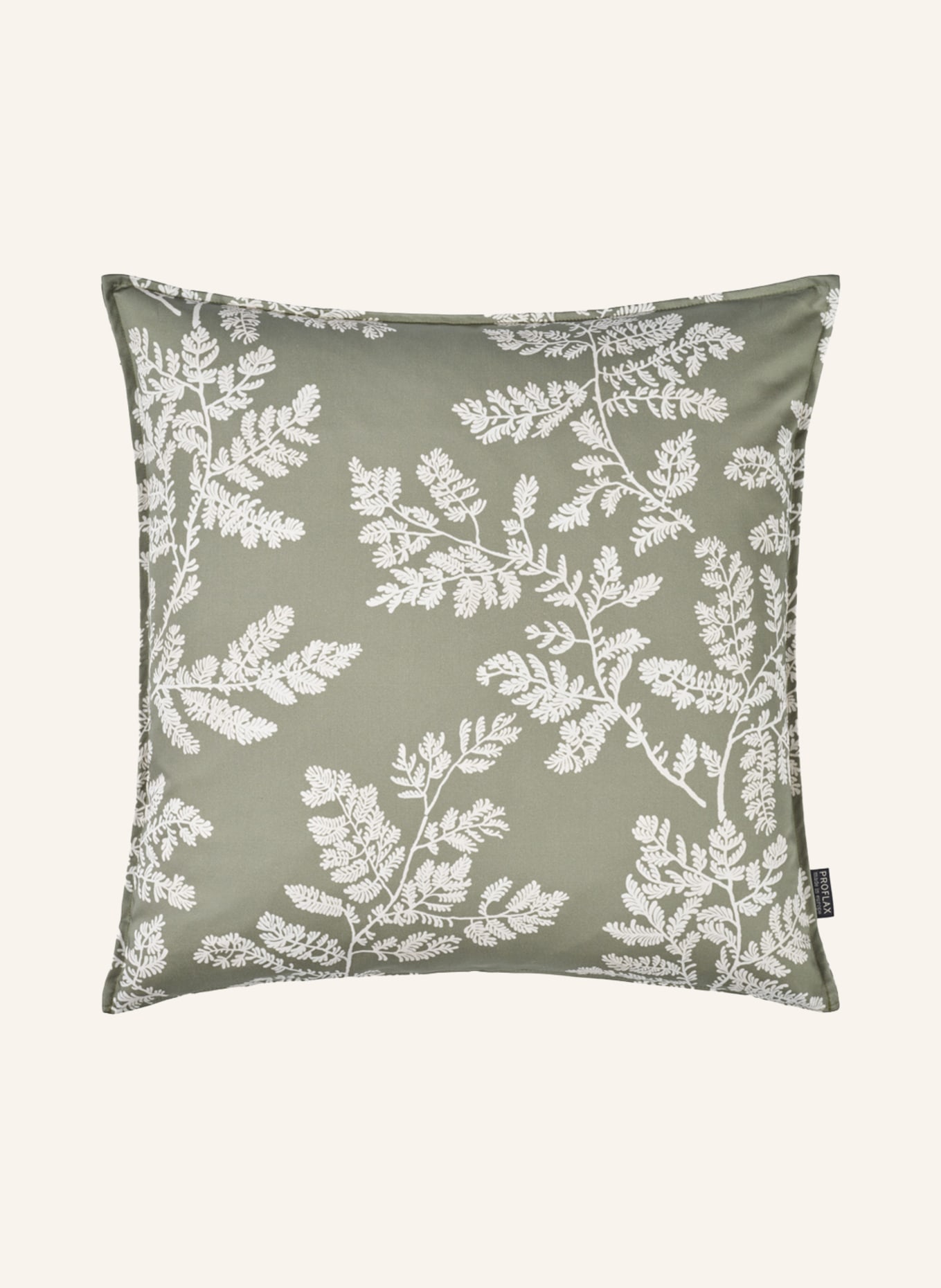 PROFLAX Decorative cushion cover FARN, Color: OLIVE/ WHITE (Image 1)