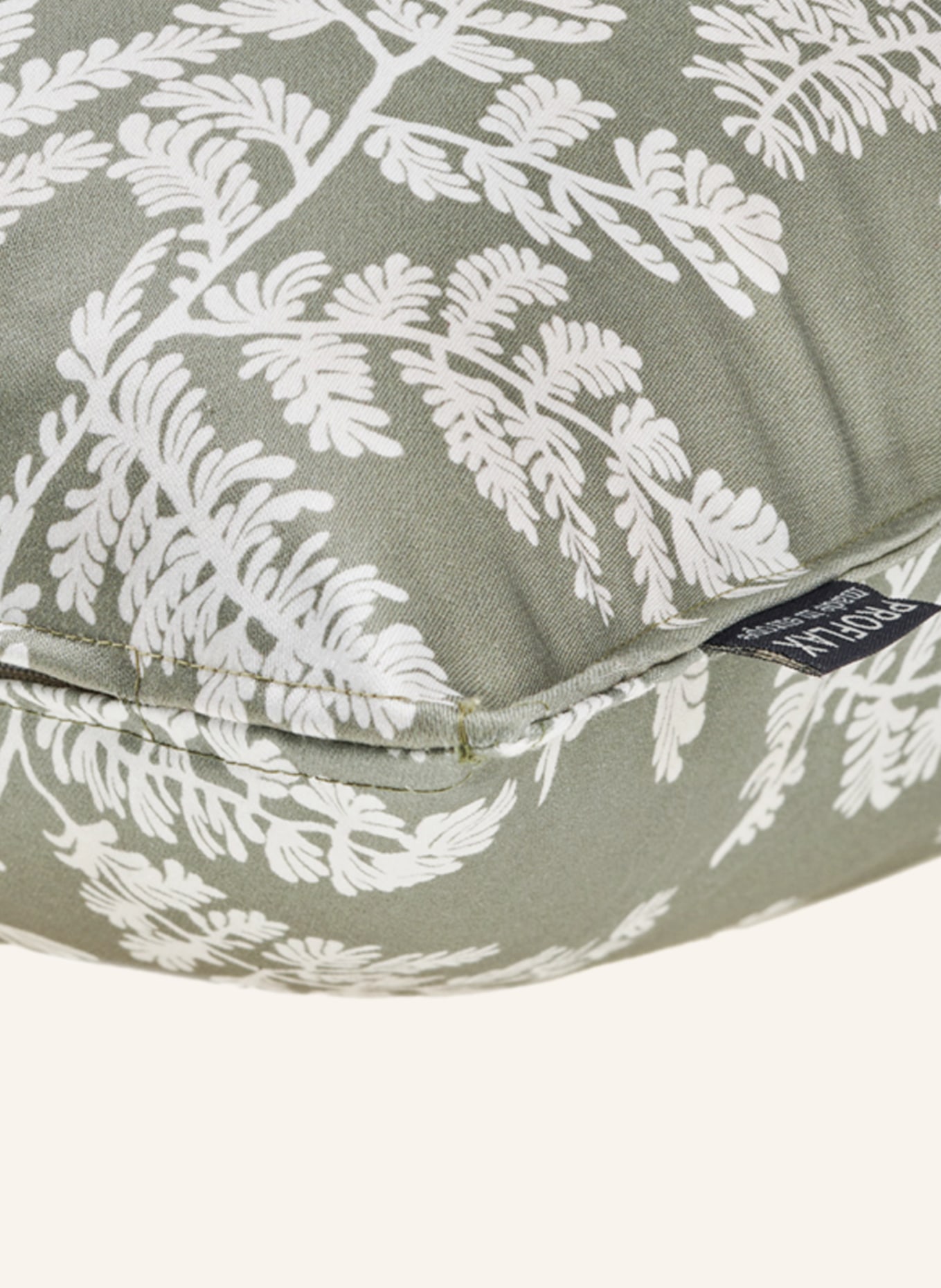 PROFLAX Decorative cushion cover FARN, Color: OLIVE/ WHITE (Image 2)