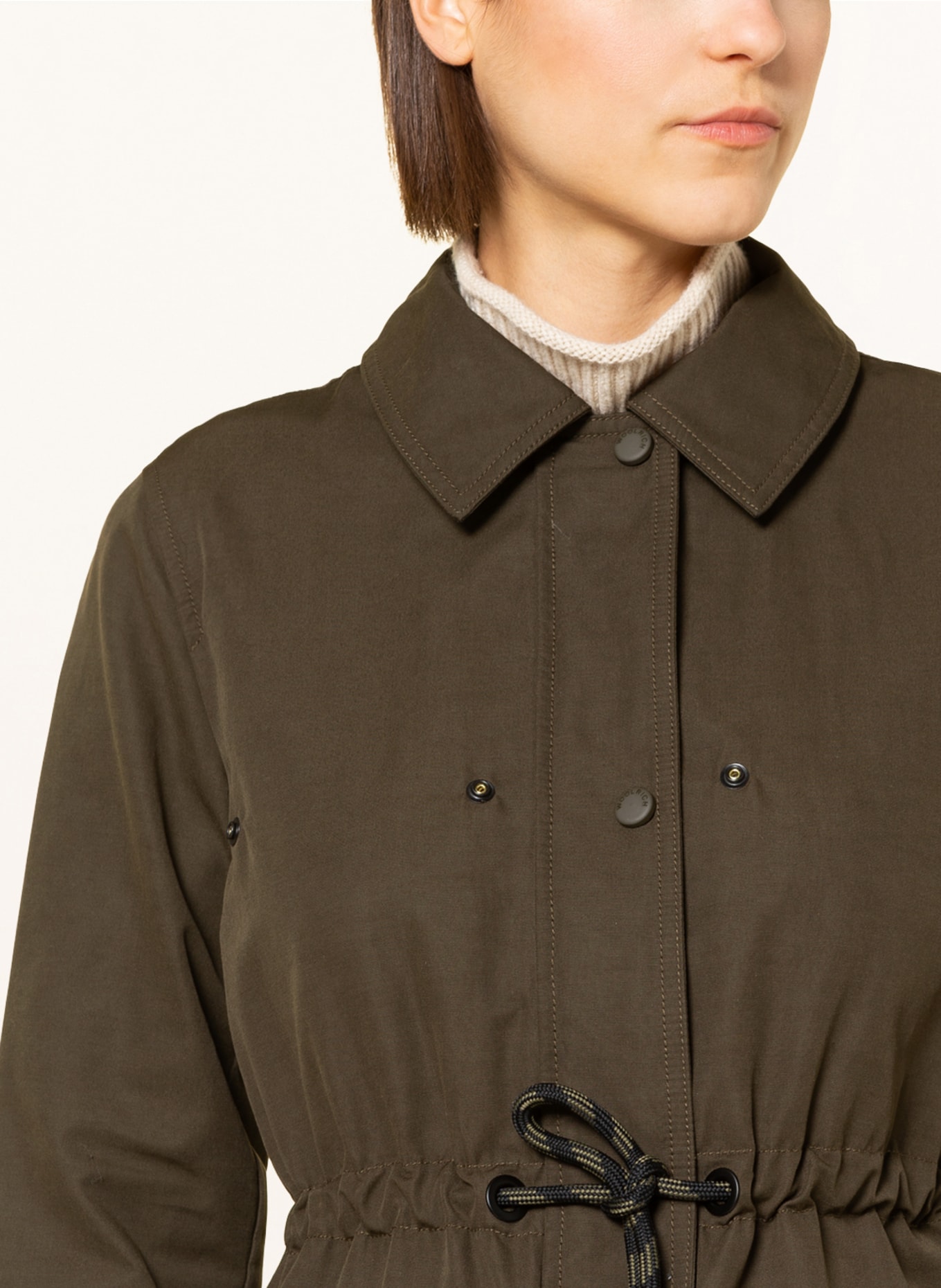 WOOLRICH Parka with detachable hood: DARK GREEN