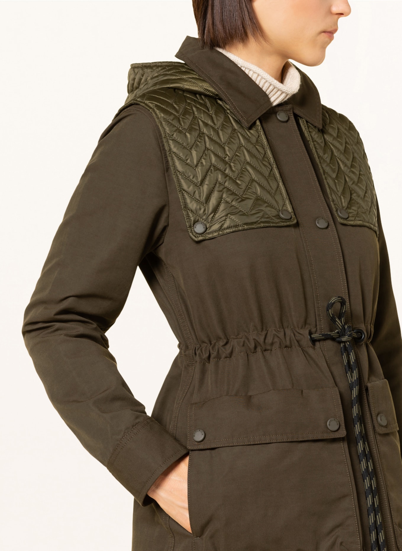WOOLRICH Parka with detachable hood: DARK GREEN