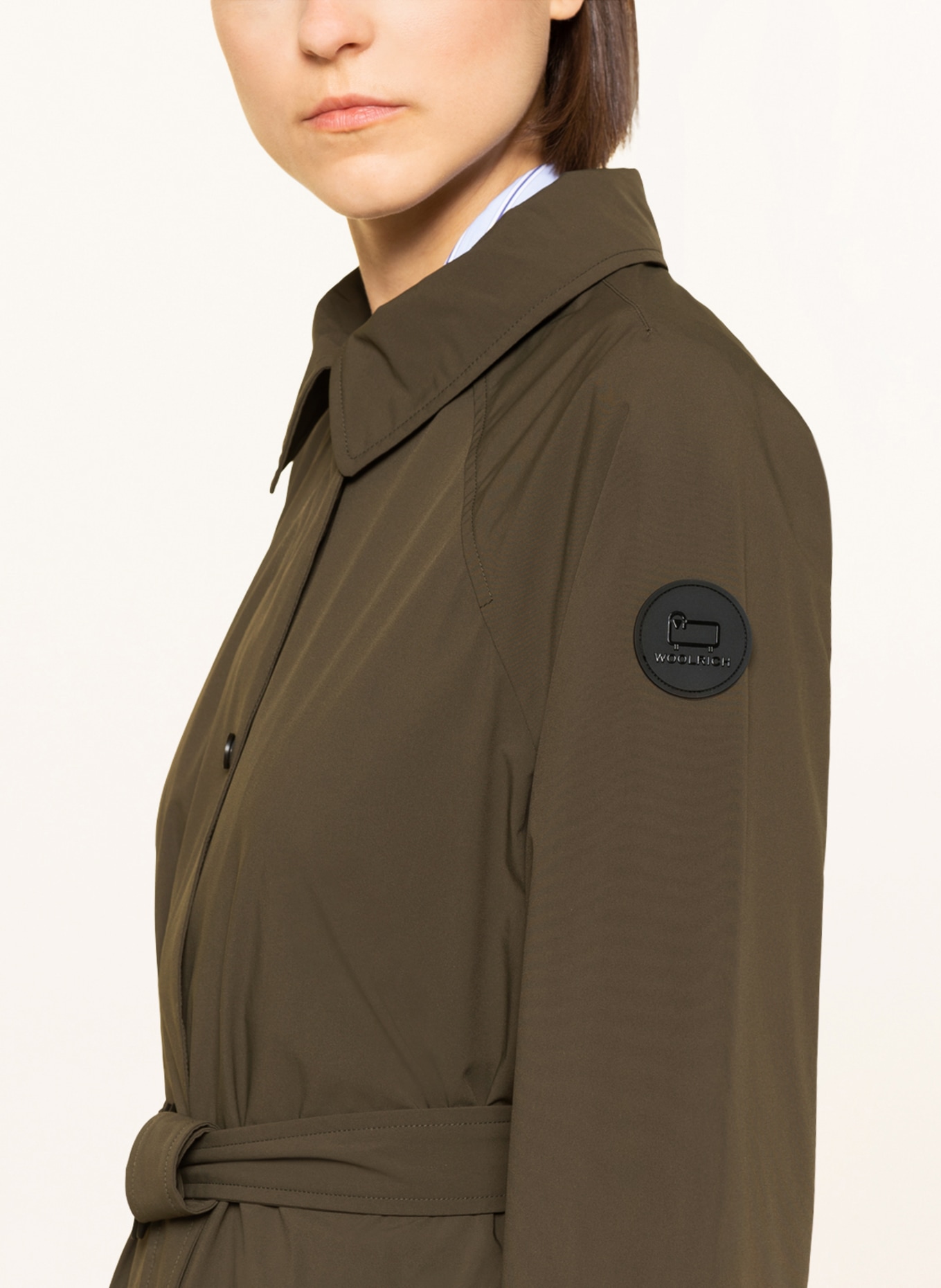 WOOLRICH Mantel mit abnehmbarer Kapuze, Farbe: DUNKELGRÜN (Bild 6)