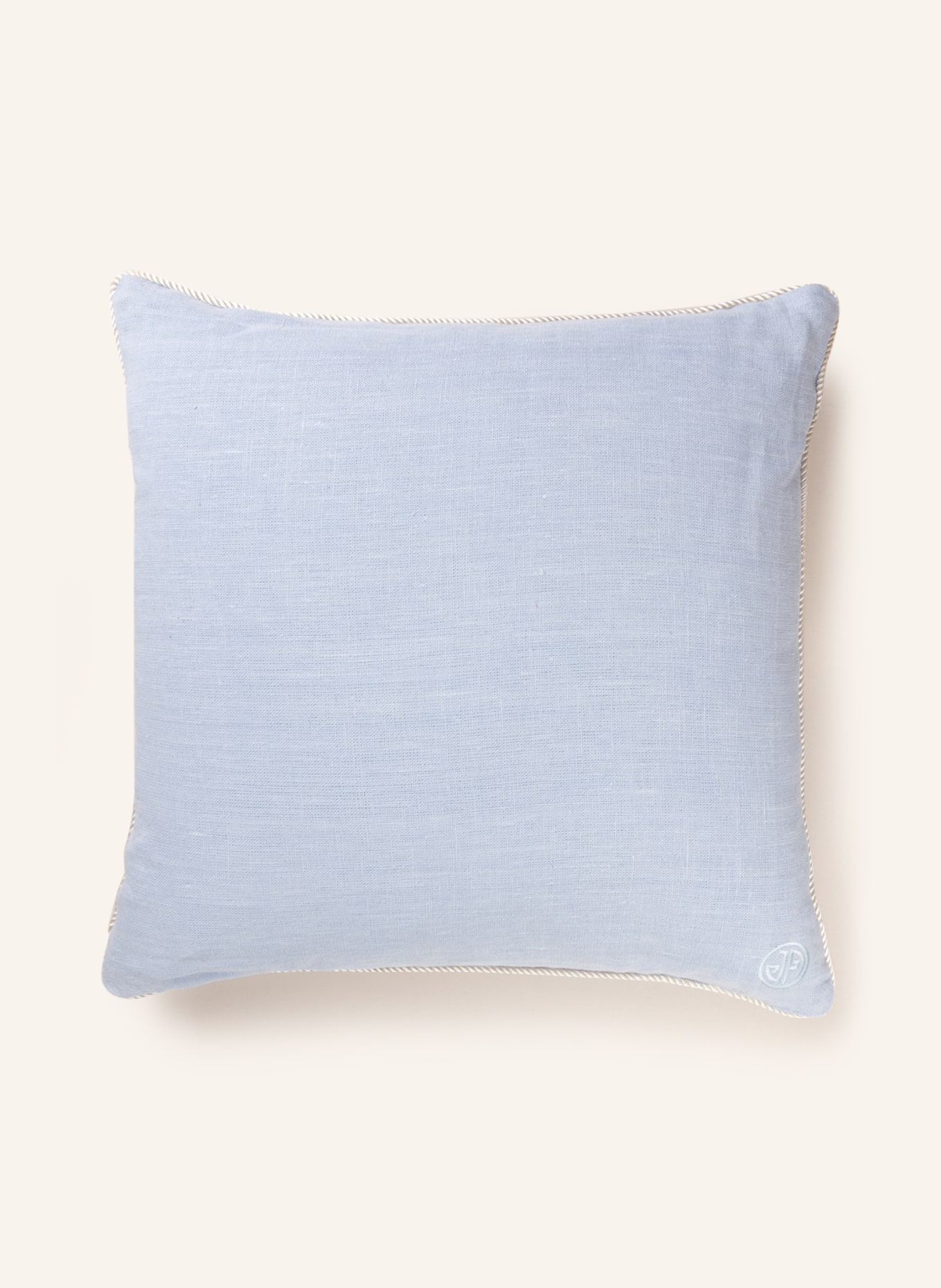 JONATHAN ADLER Linen decorative cushion POMPIDOU with down fill, Color: LIGHT BLUE (Image 2)