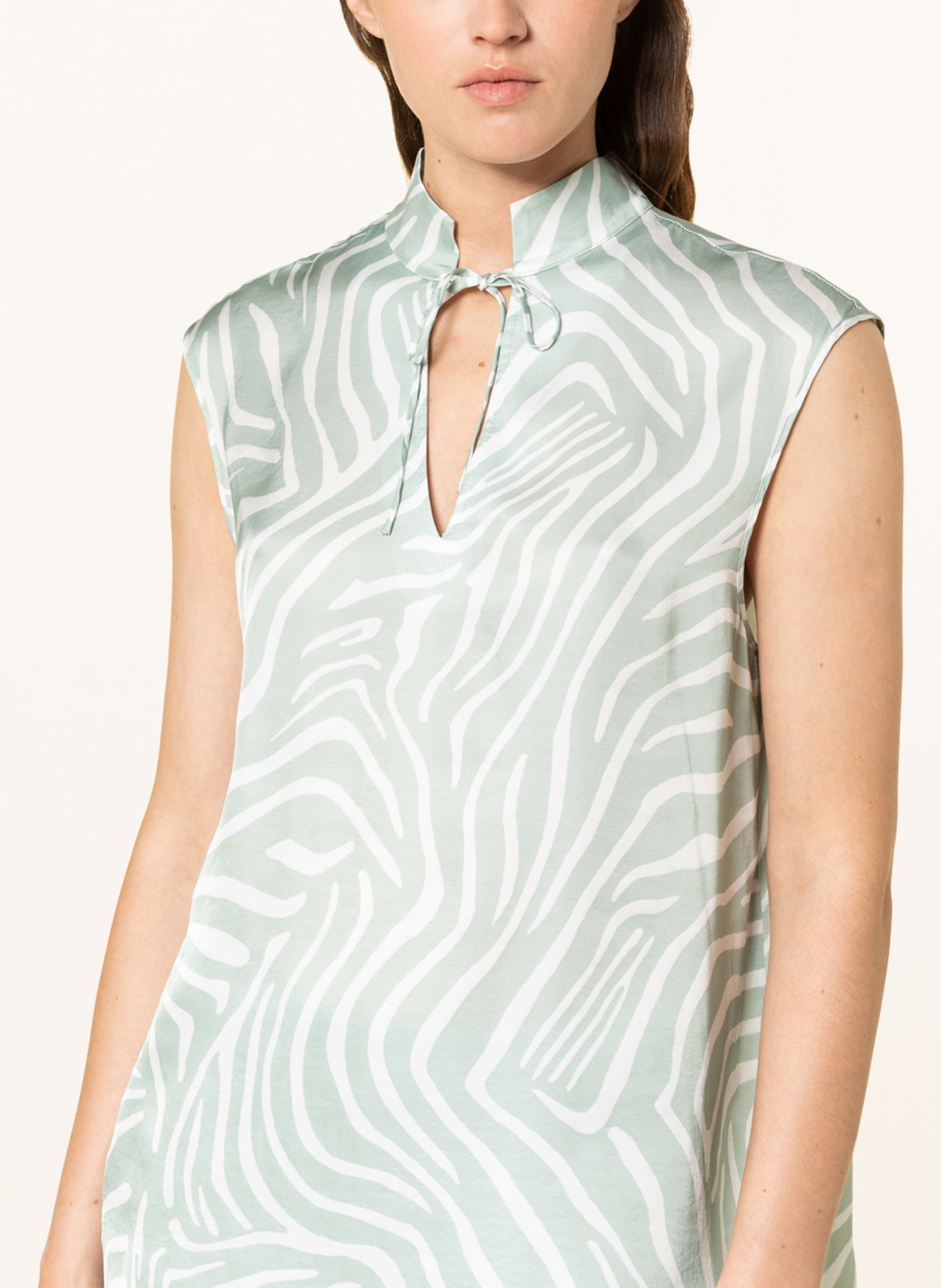 MARC AUREL Blouse top, Color: LIGHT GREEN/ WHITE (Image 4)