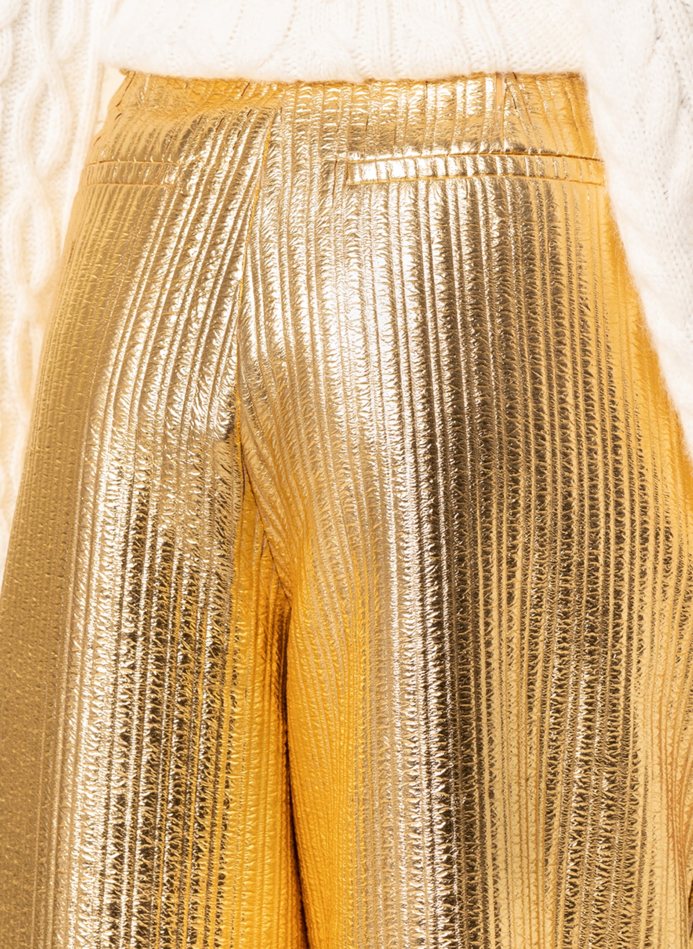 ESSENTIEL ANTWERP Wide leg trousers CREASE, Color: GOLD (Image 5)