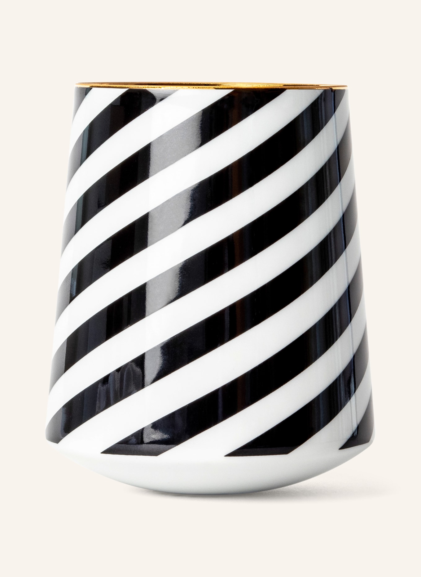 SIEGER by FÜRSTENBERG Wine goblet BLACK CURL, Color: WHITE/ BLACK/ GOLD (Image 2)