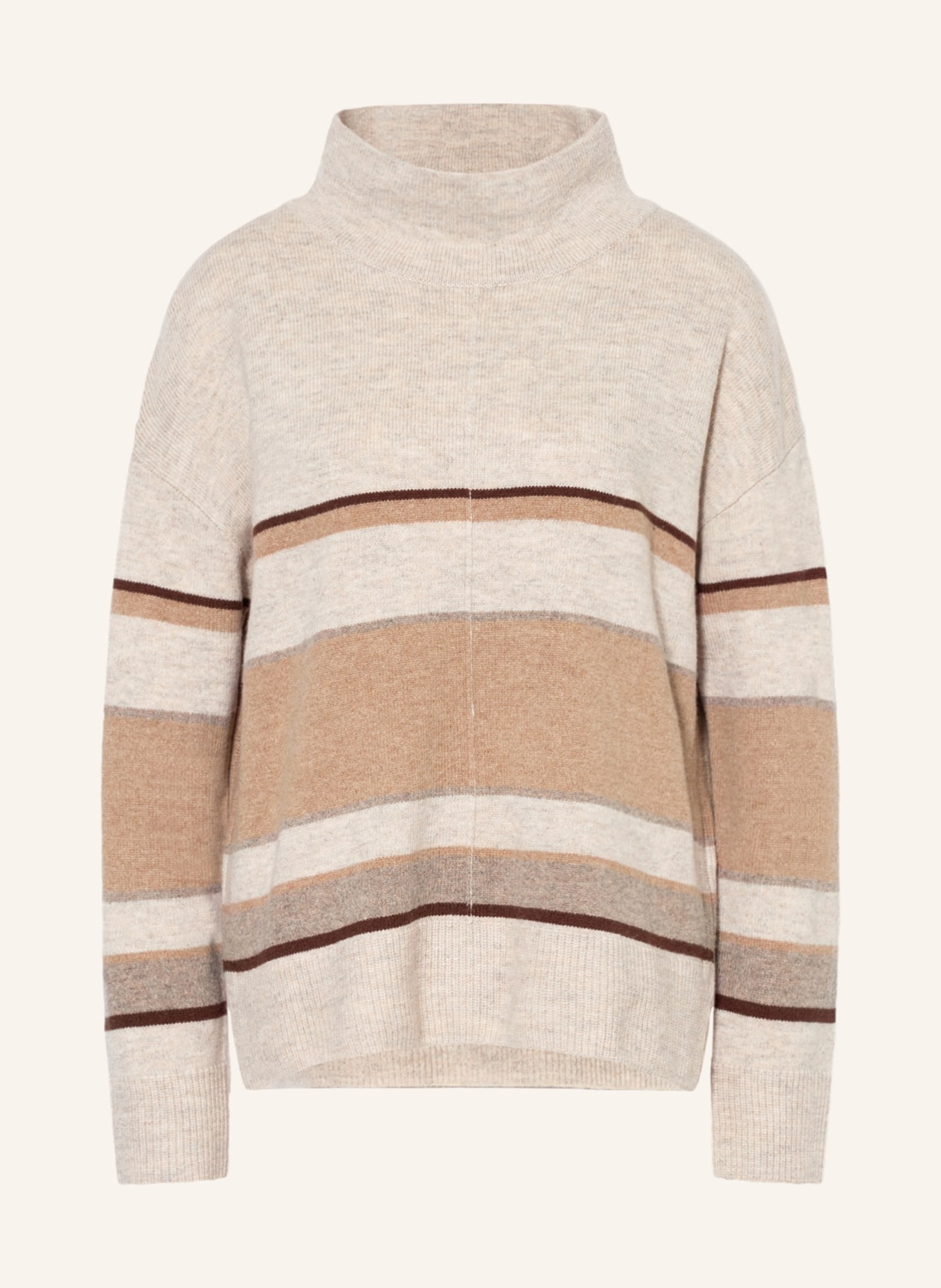 oui Sweater, Color: BEIGE/ ECRU/ DARK BROWN (Image 1)