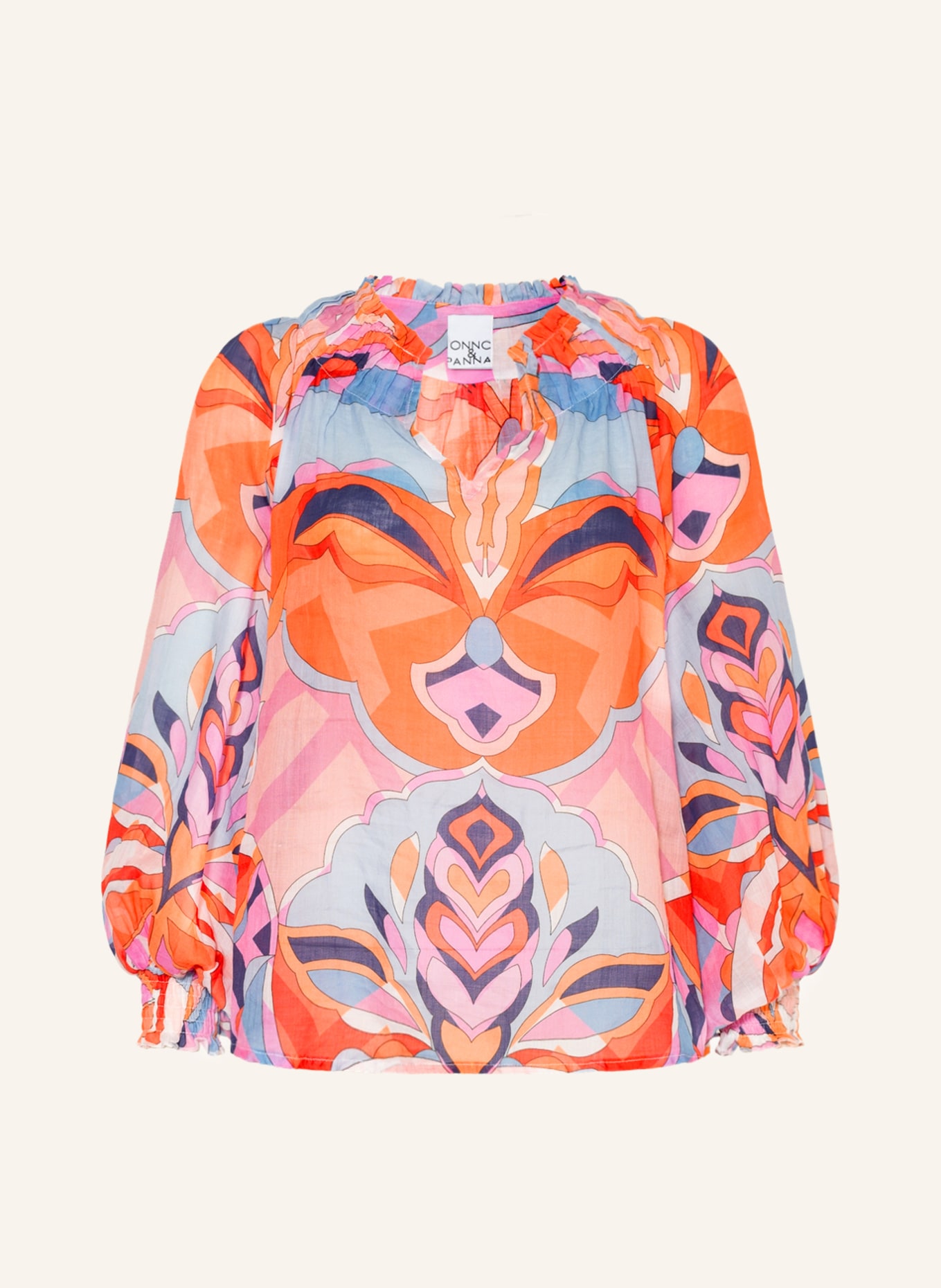 TONNO & PANNA Blusenshirt PERSIA, Farbe: ROSA/ ORANGE/ HELLBLAU (Bild 1)