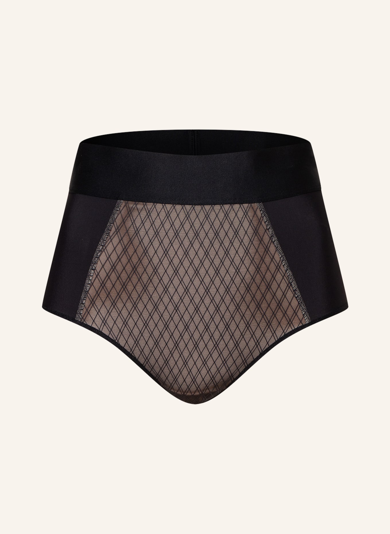 CHANTELLE High-waisted brief SMOOTH LINES , Color: BLACK/ NUDE (Image 1)