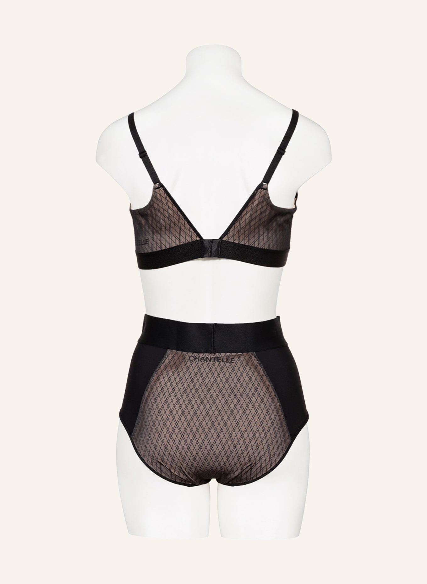 CHANTELLE High-waisted brief SMOOTH LINES , Color: BLACK/ NUDE (Image 3)