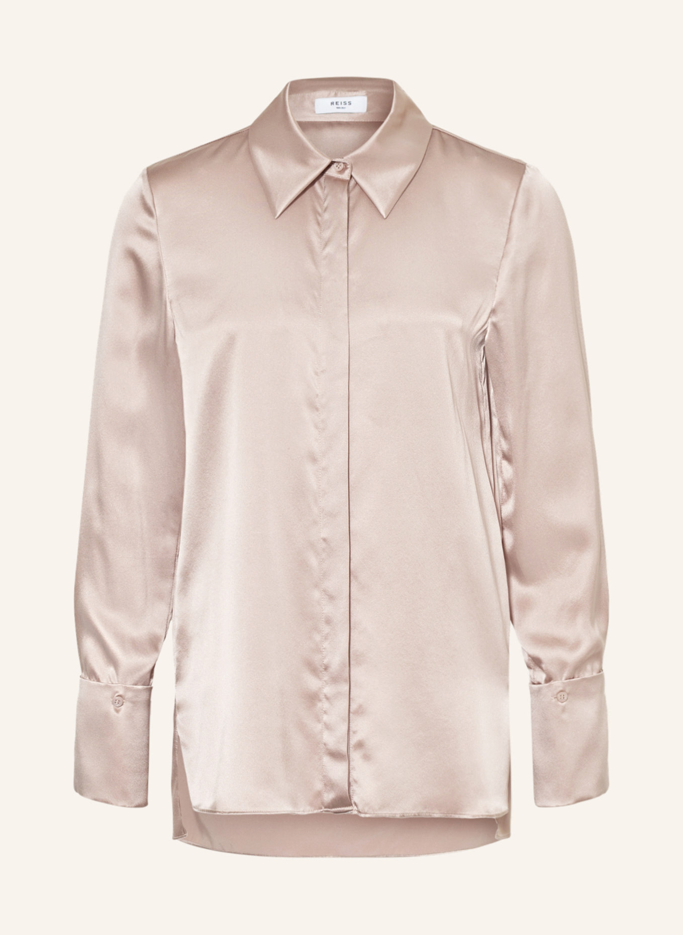 REISS Hemdbluse: TAUPE