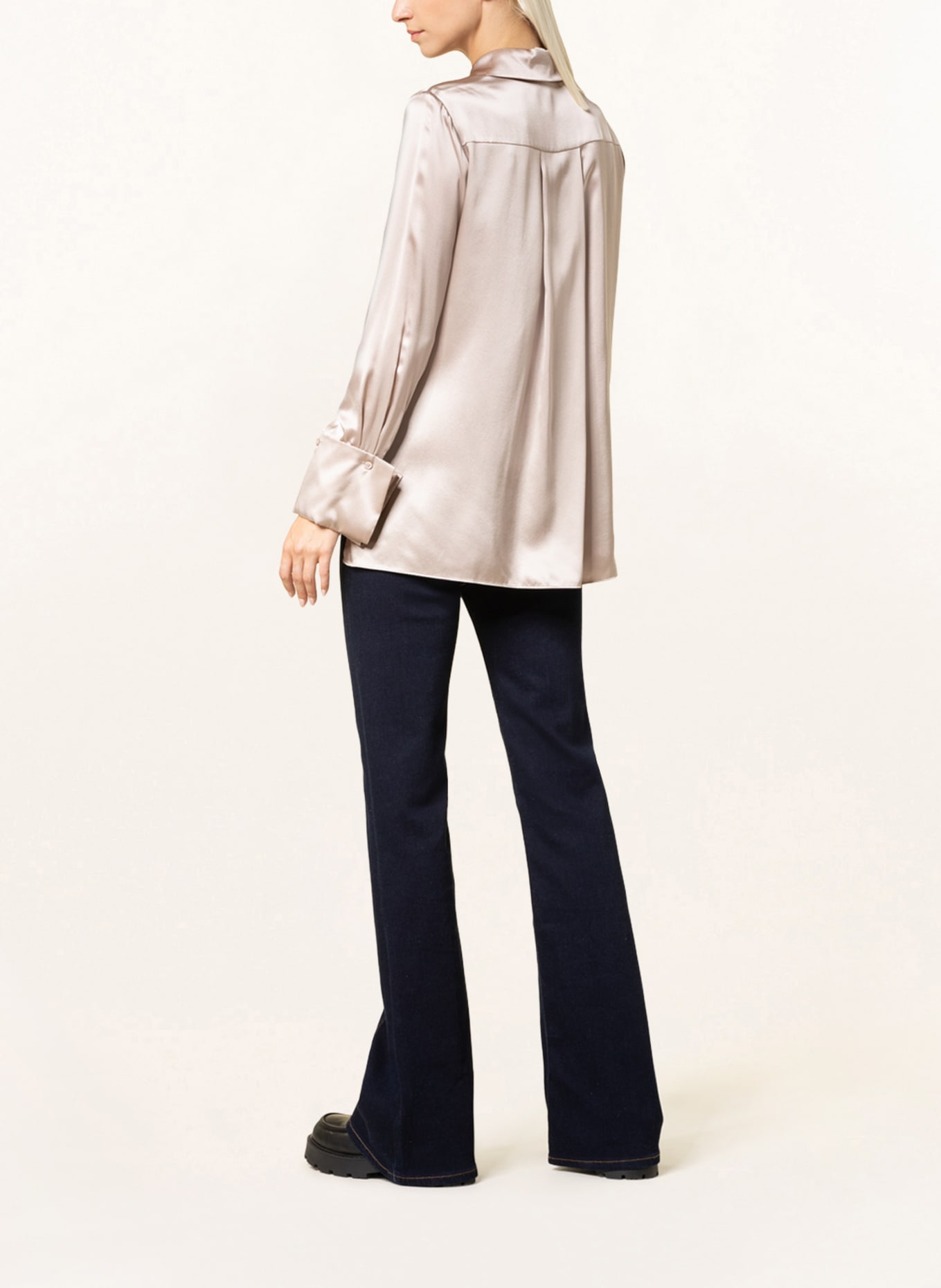 REISS Hemdbluse: TAUPE