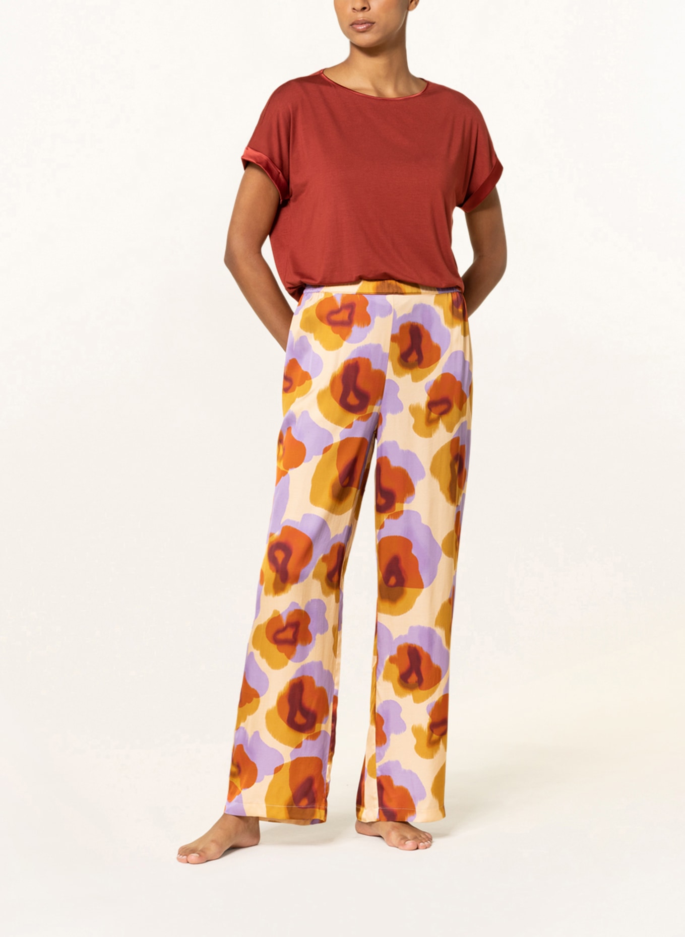 mey Pajama pants RAMINA series in satin , Color: LIGHT PURPLE (Image 2)