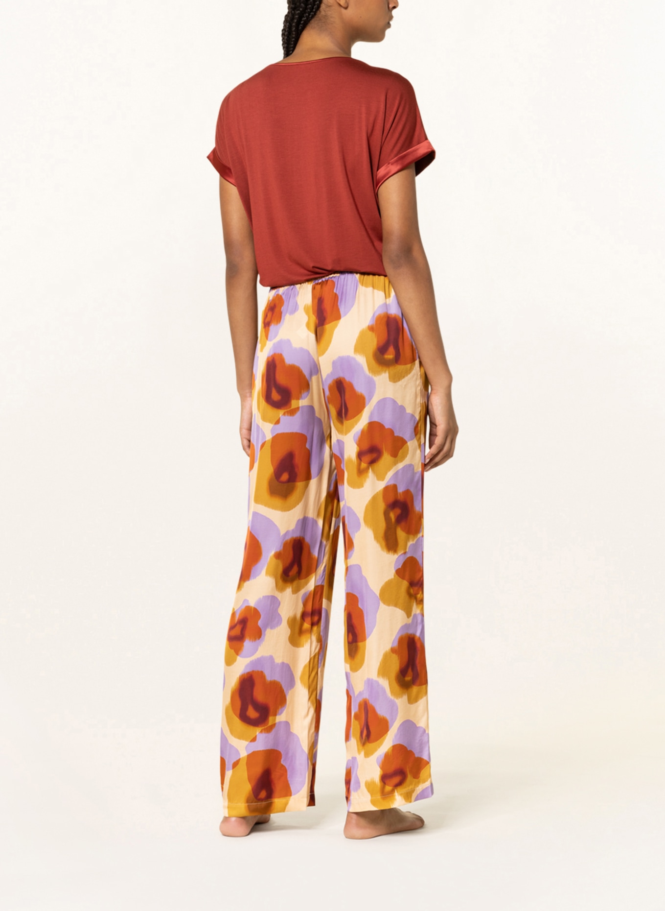 mey Spodnie od piżamy z kolekcji RAMINA z satyny , Kolor: JASNOFIOLETOWY (Obrazek 3)