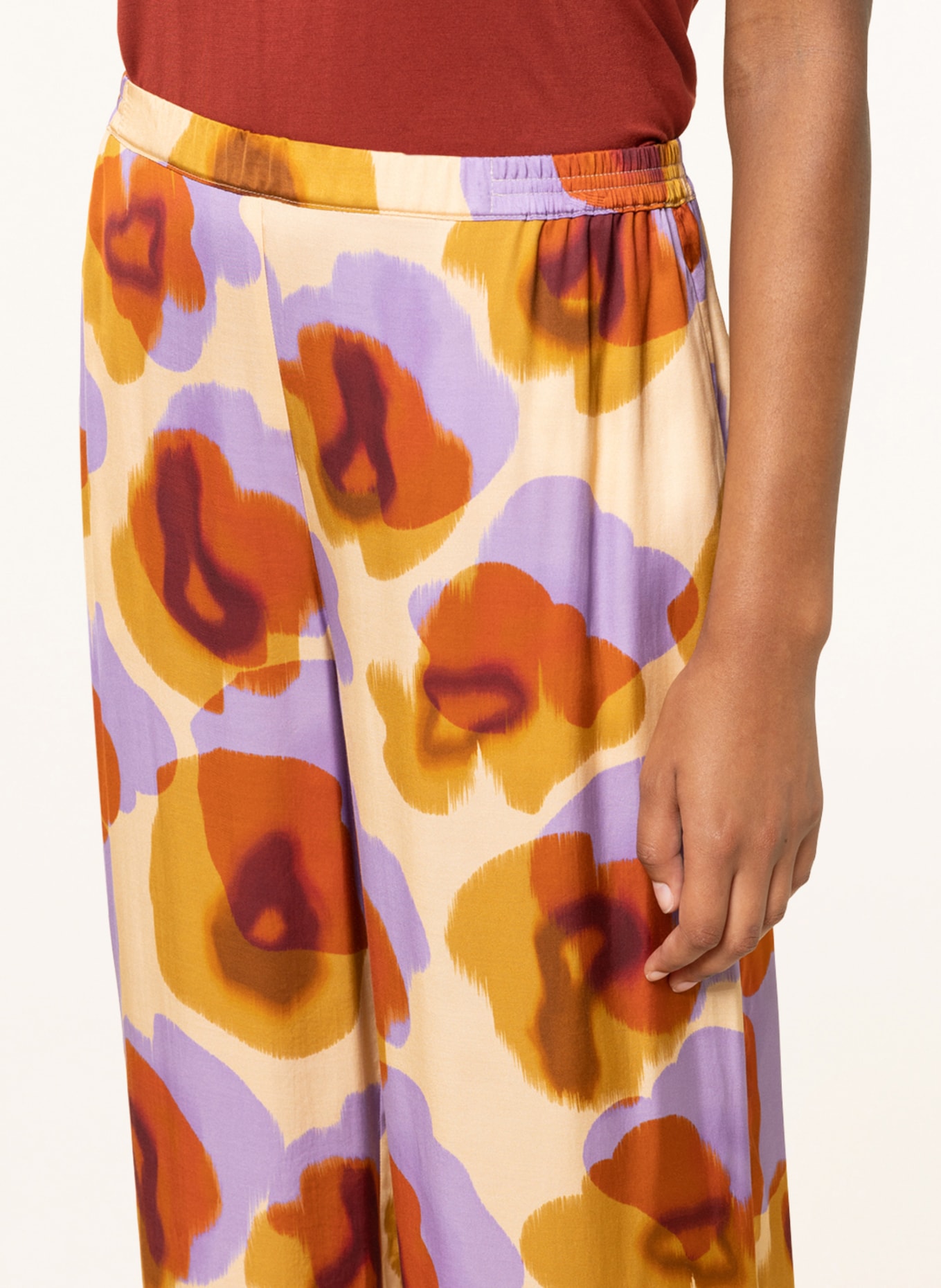 mey Spodnie od piżamy z kolekcji RAMINA z satyny , Kolor: JASNOFIOLETOWY (Obrazek 5)