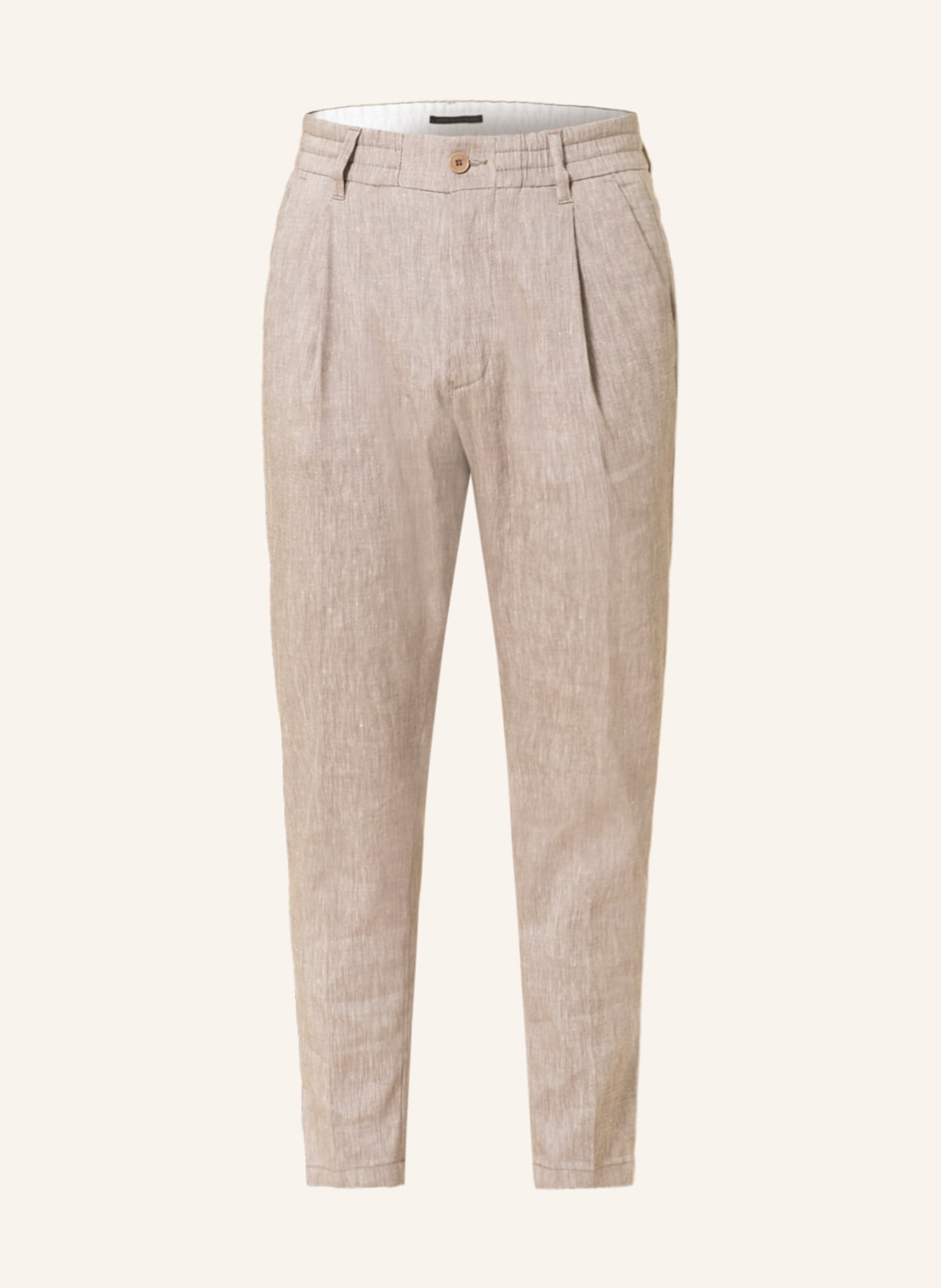 DRYKORN Chinos CHASY relaxed fit with linen, Color: BEIGE (Image 1)