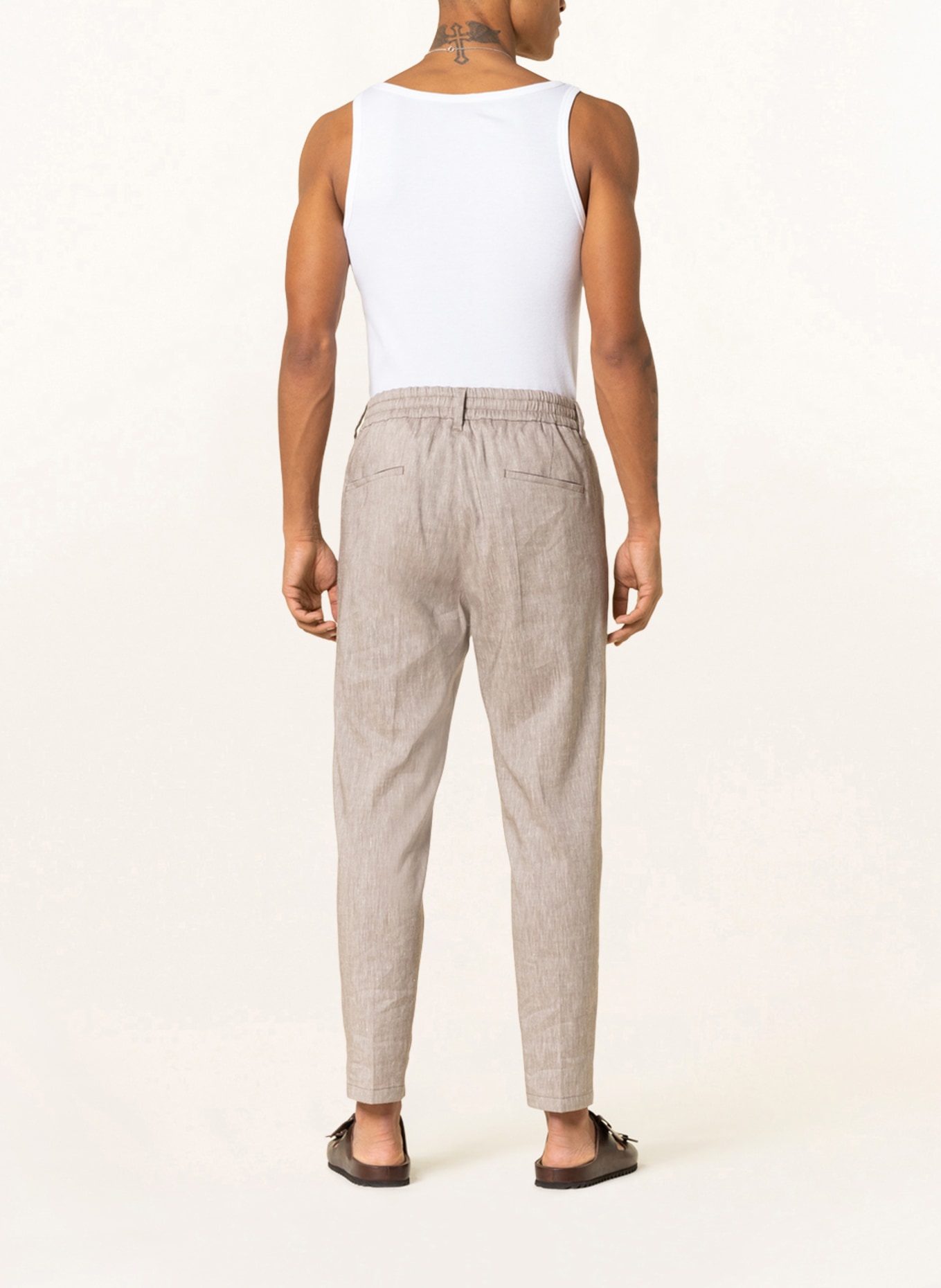 DRYKORN Chinos CHASY relaxed fit with linen, Color: BEIGE (Image 3)