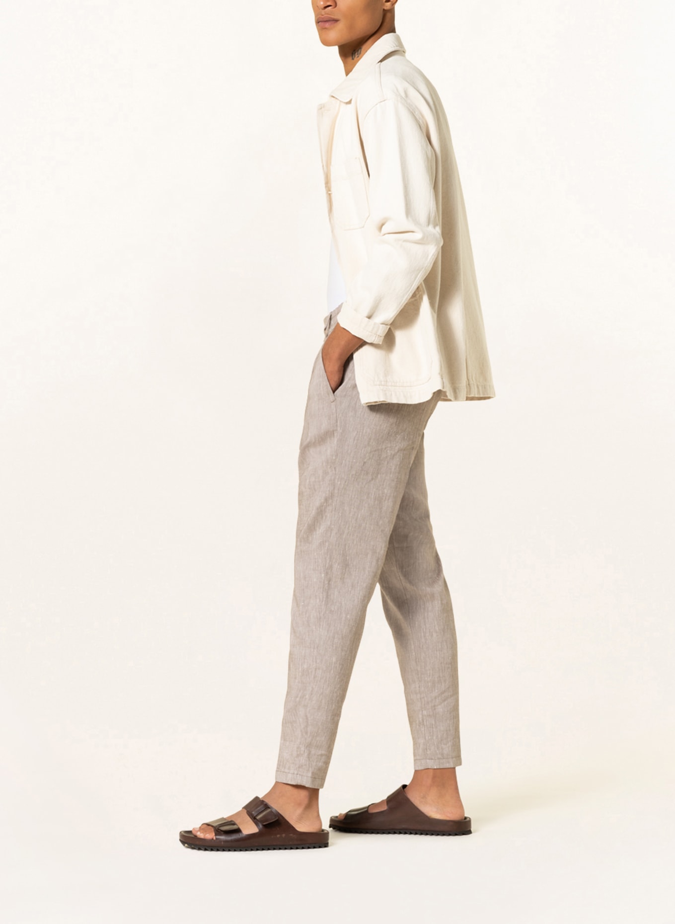 DRYKORN Chinos CHASY relaxed fit with linen, Color: BEIGE (Image 4)