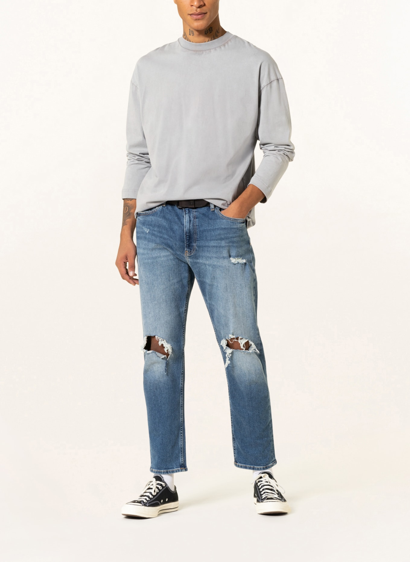 DRYKORN Long sleeve shirt LINUS , Color: GRAY (Image 2)