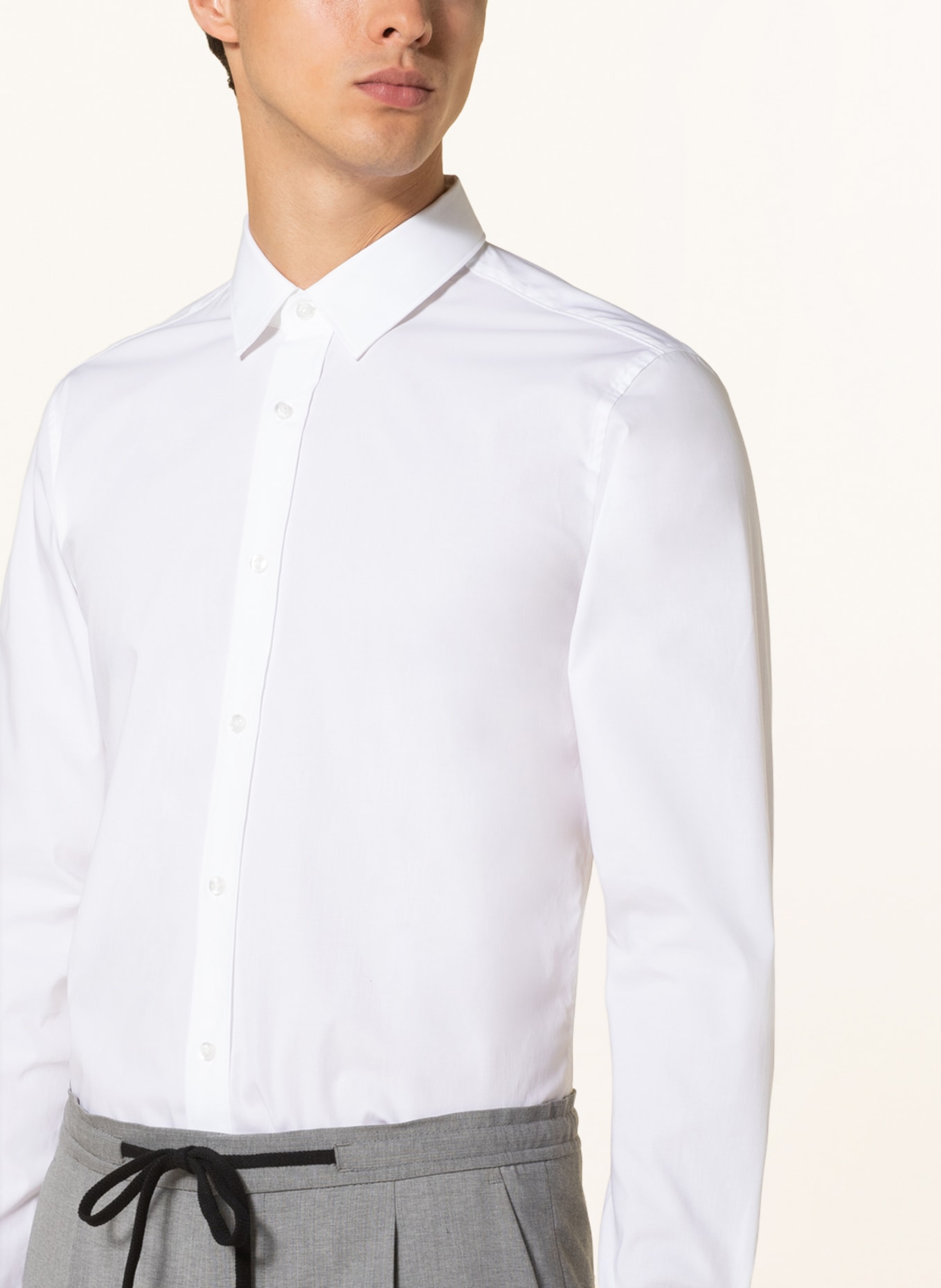 HUGO Shirt ELISHA extra slim fit , Color: WHITE (Image 4)