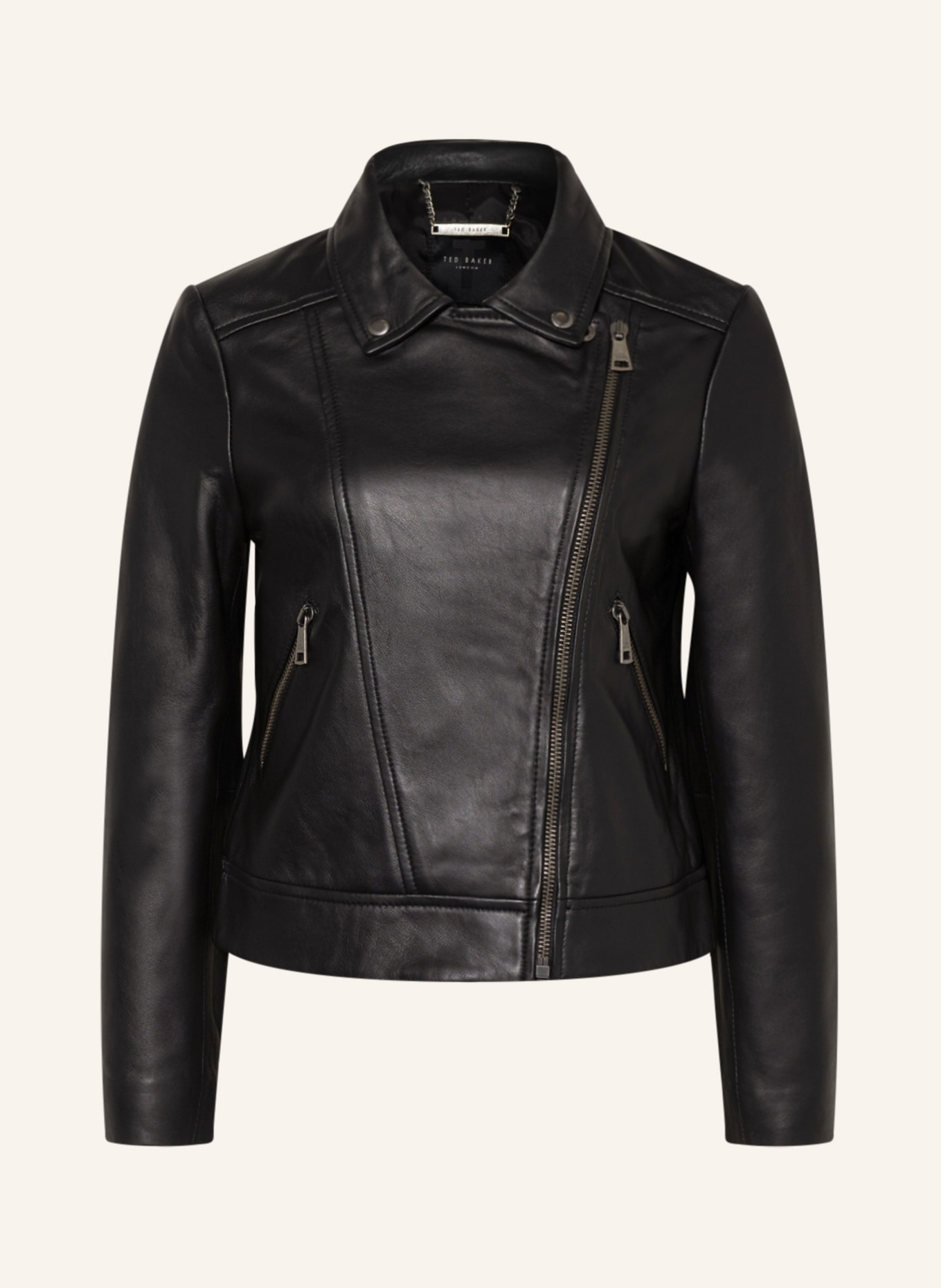 TED BAKER Leather jacket ELLAAR, Color: BLACK (Image 1)
