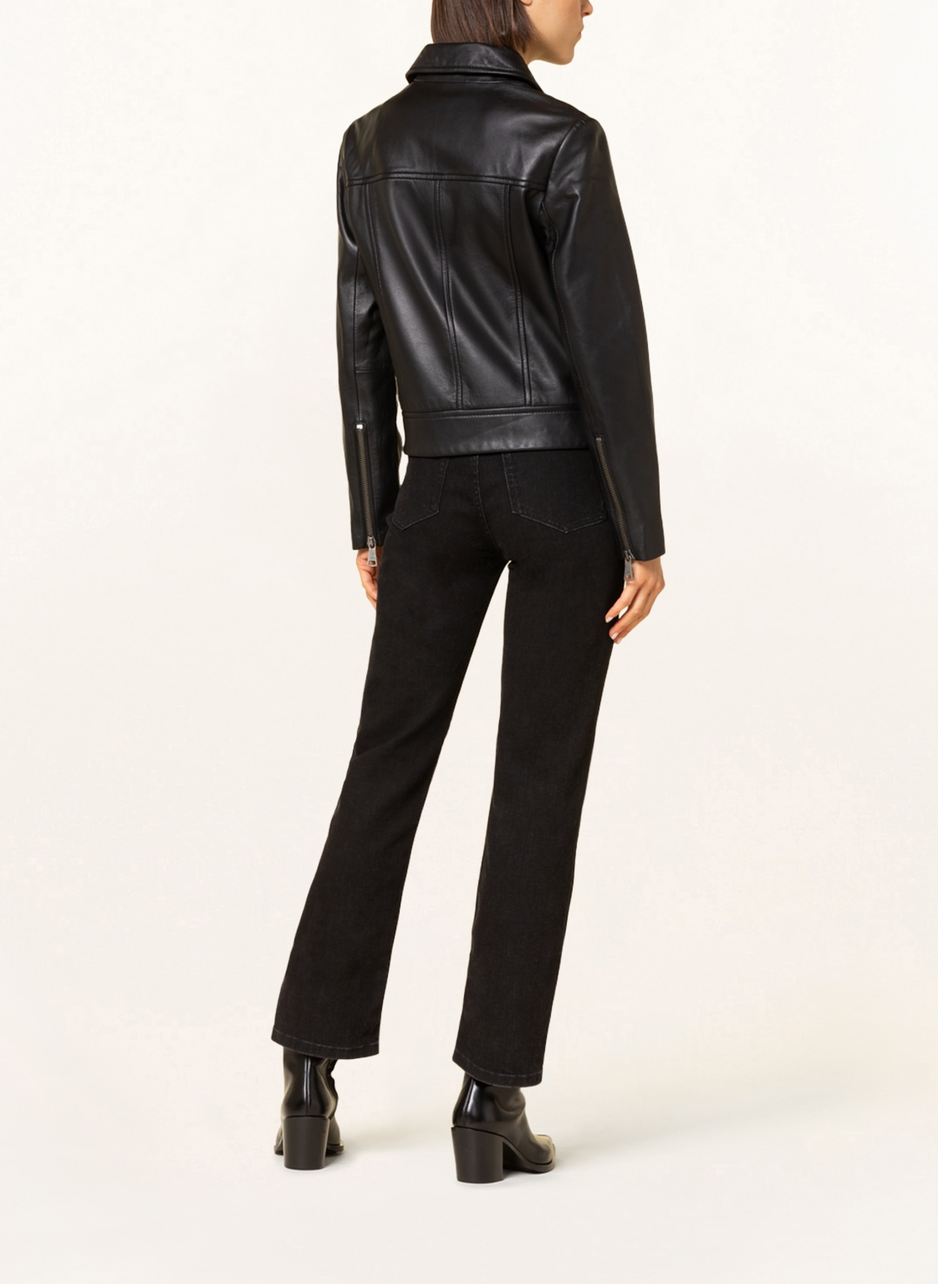 TED BAKER Leather jacket ELLAAR, Color: BLACK (Image 3)