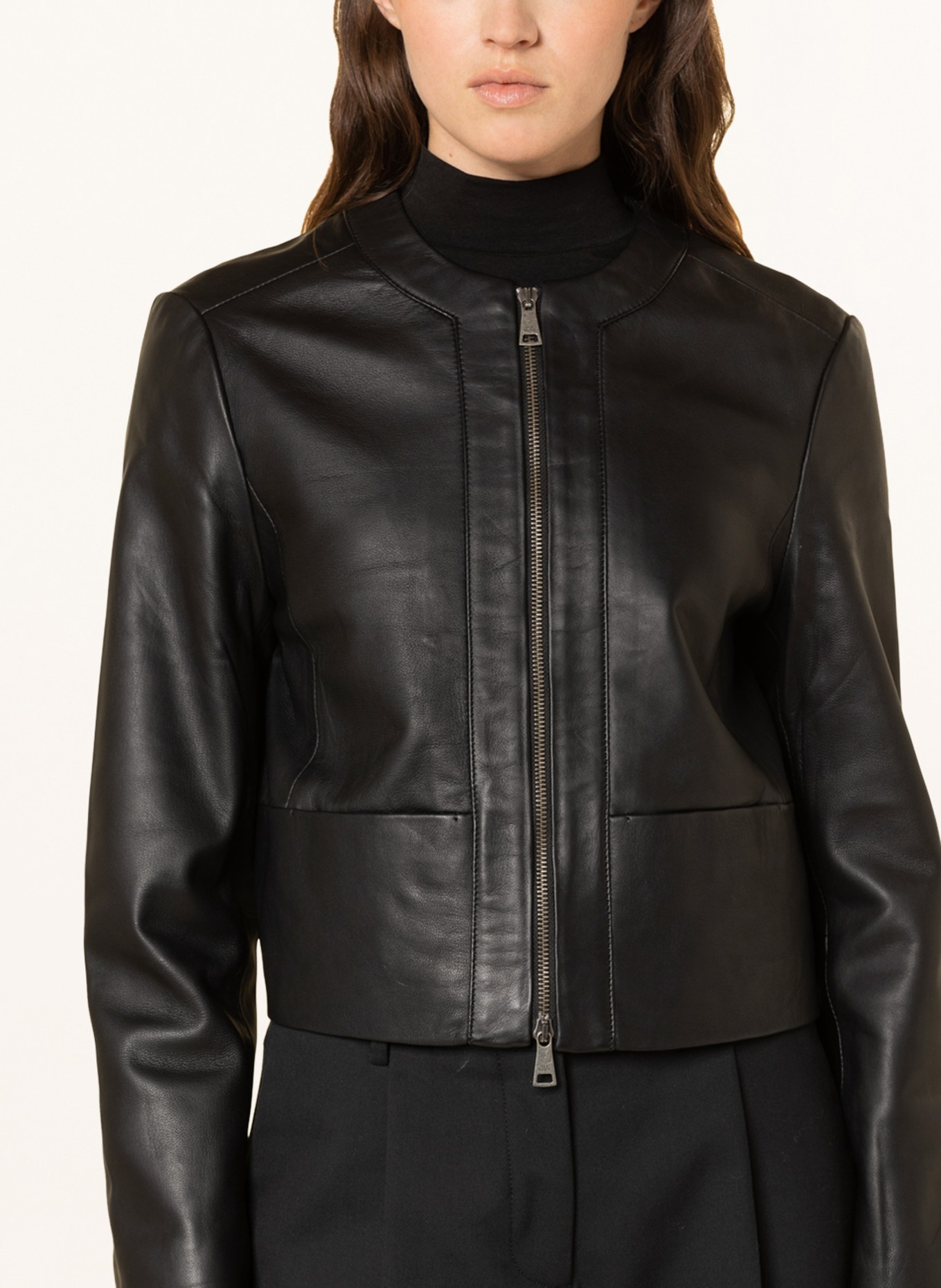 TED BAKER Leather jacket CLARYA, Color: BLACK (Image 4)