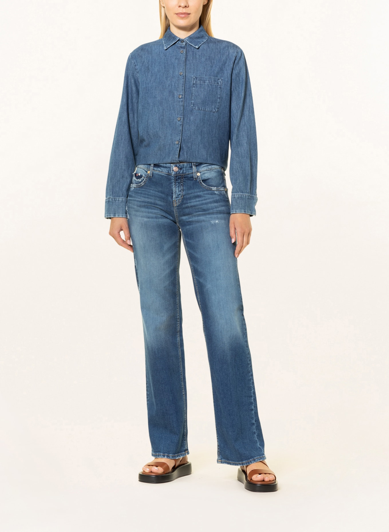 CAMBIO Jeans TESS mit Schmucksteinen, Farbe: 5160 eco modern used (Bild 2)