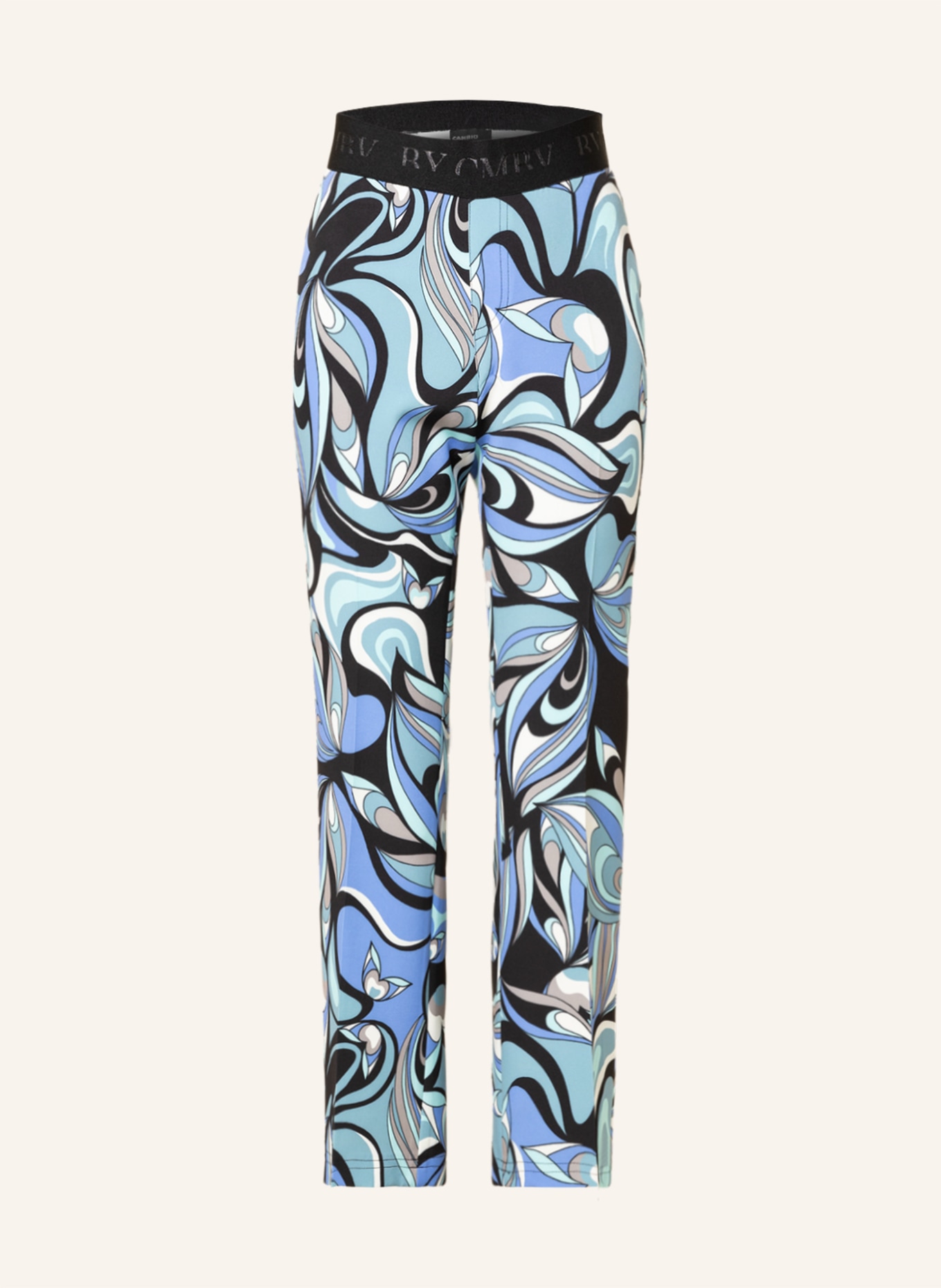 CAMBIO Culottes RANEE, Color: BLACK/ TURQUOISE/ WHITE (Image 1)