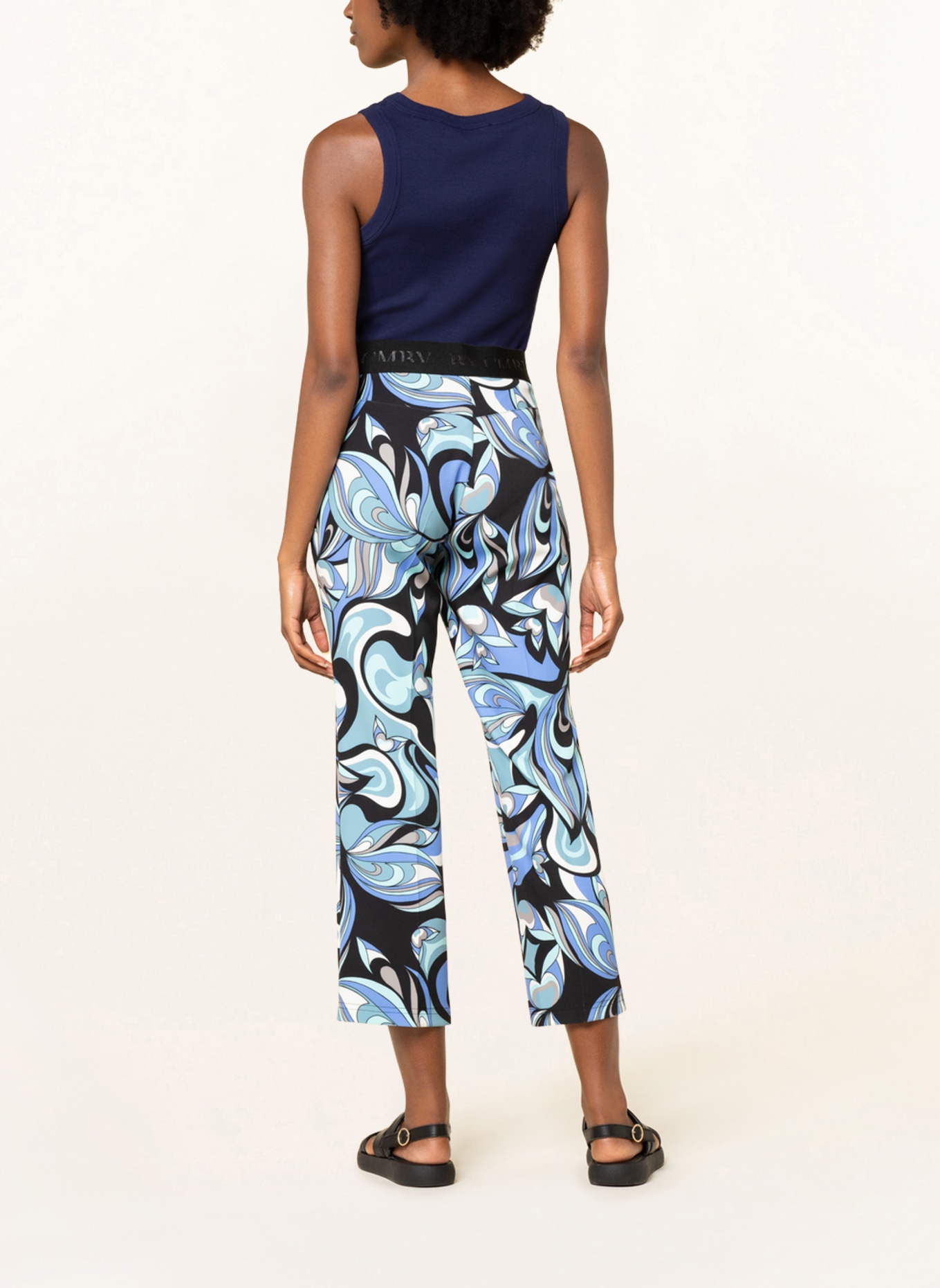 CAMBIO Culottes RANEE, Color: BLACK/ TURQUOISE/ WHITE (Image 3)