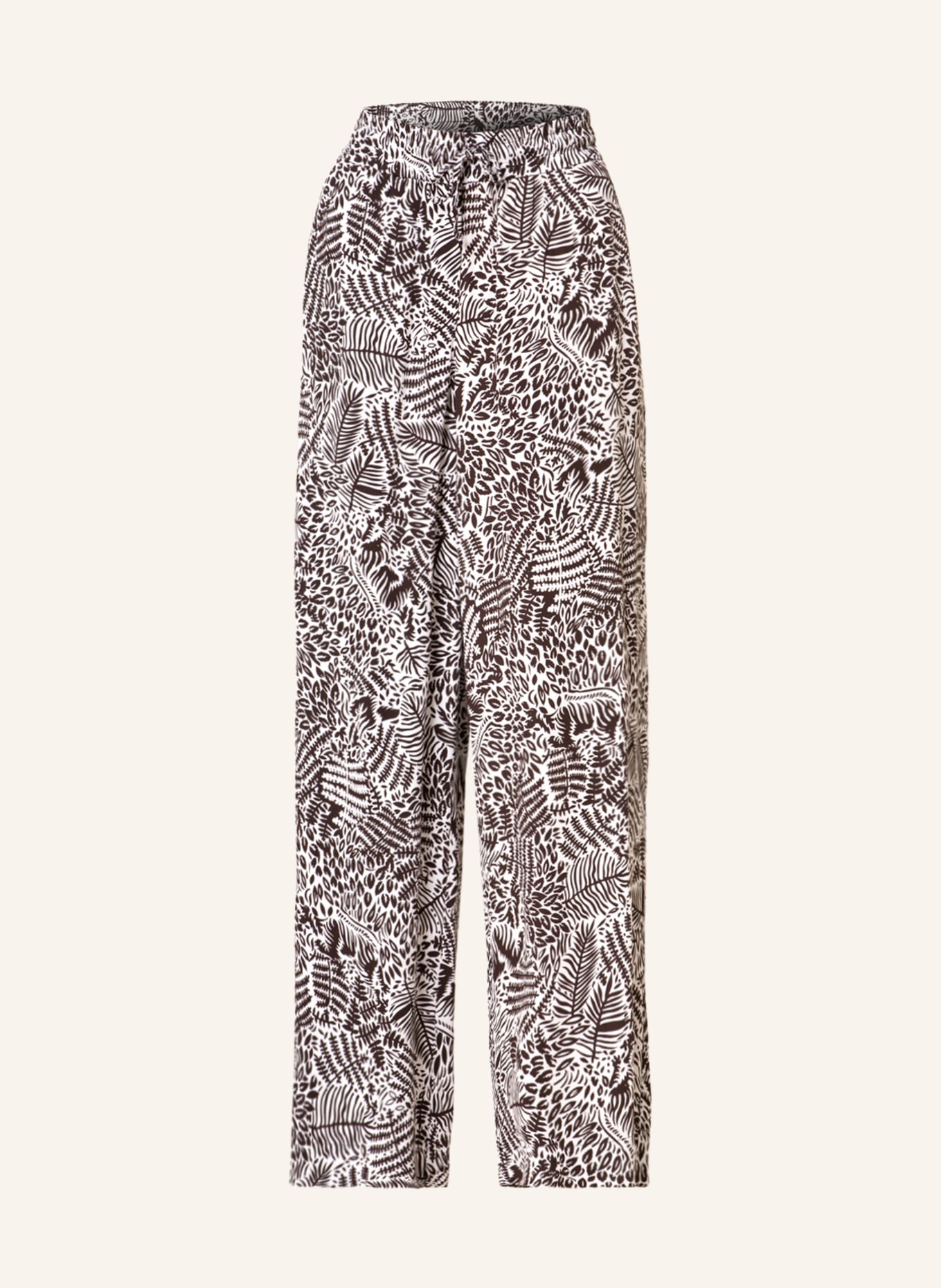 MARC AUREL Trousers in jogger style, Color: WHITE/ DARK BROWN (Image 1)