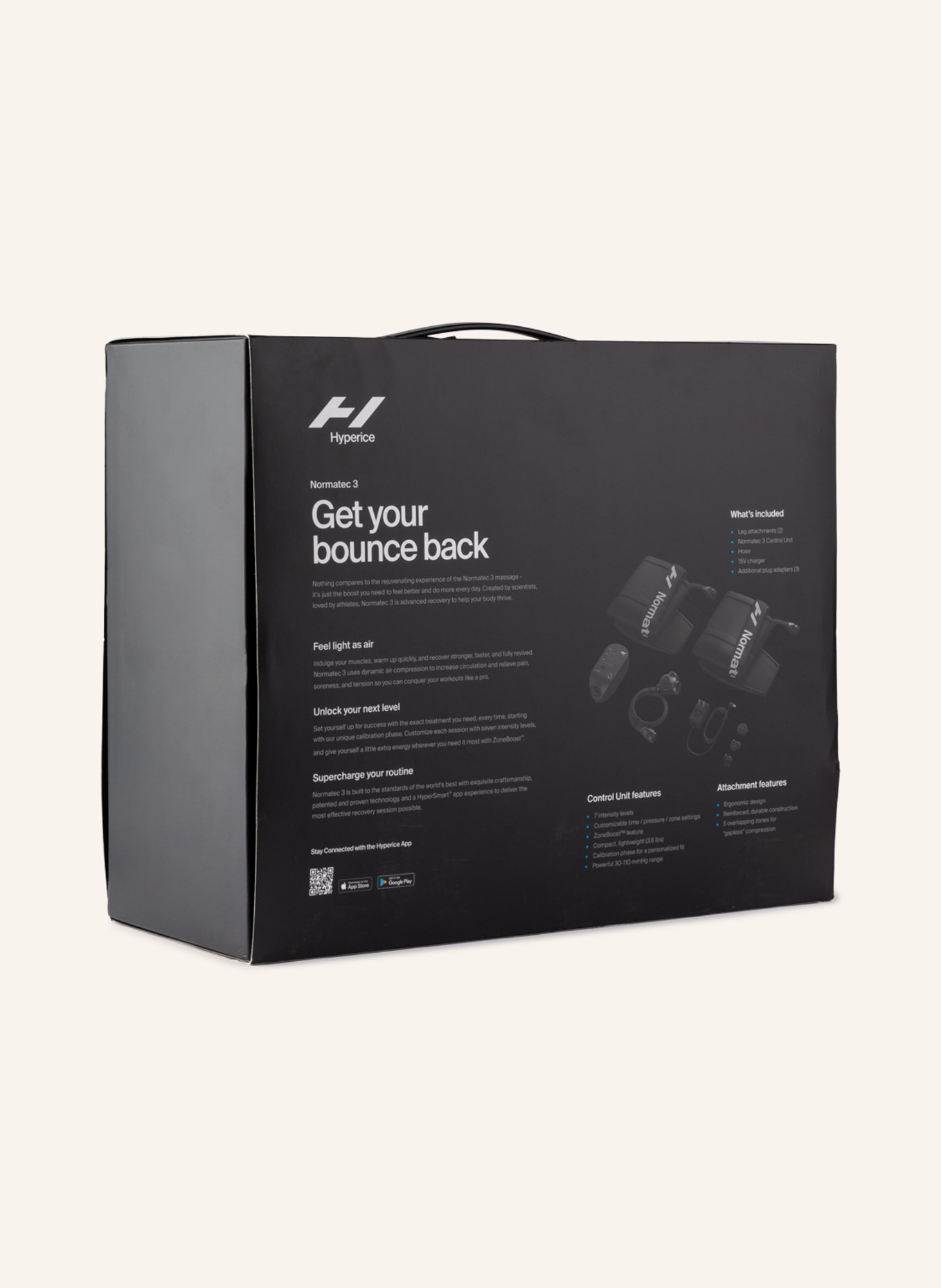 Hyperice Kozaki kompresyjne NORMATEC 3: CZARNY / BIAŁY