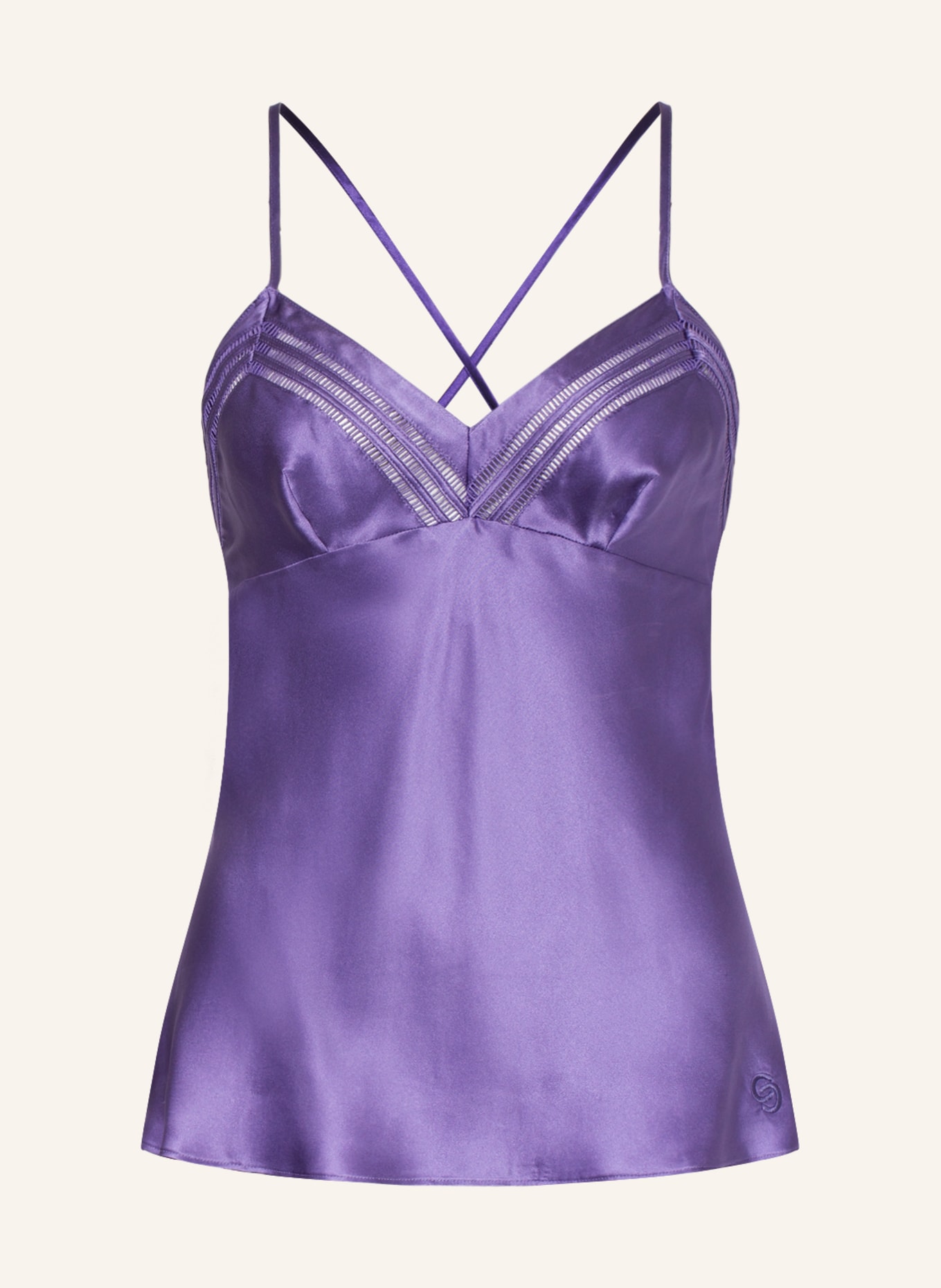 CHANTELLE Top od piżamy NIGHTSHADE z jedwabiu , Kolor: LILA (Obrazek 1)