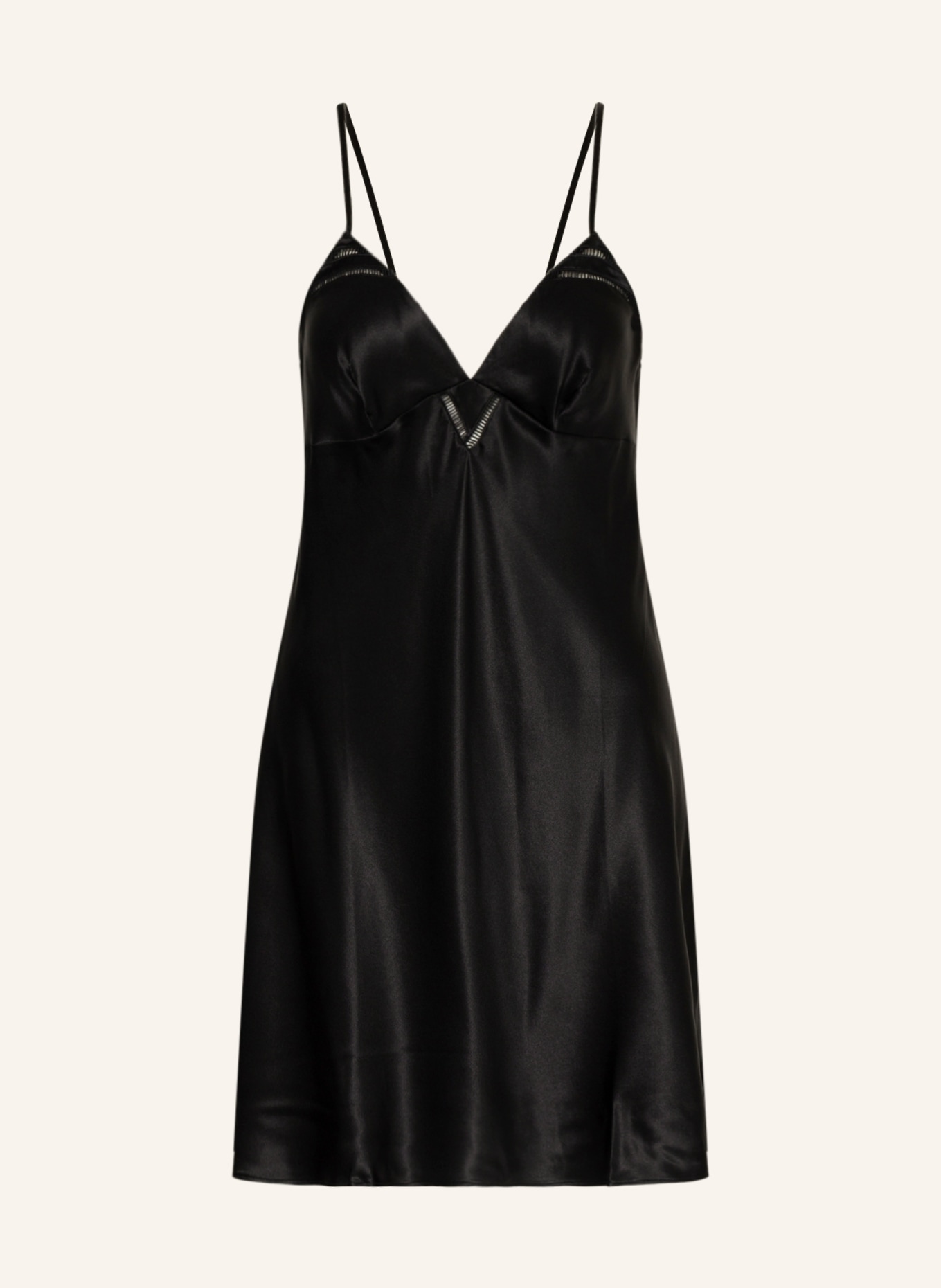 CHANTELLE Negligee NIGHTSHADE in silk , Color: BLACK (Image 1)