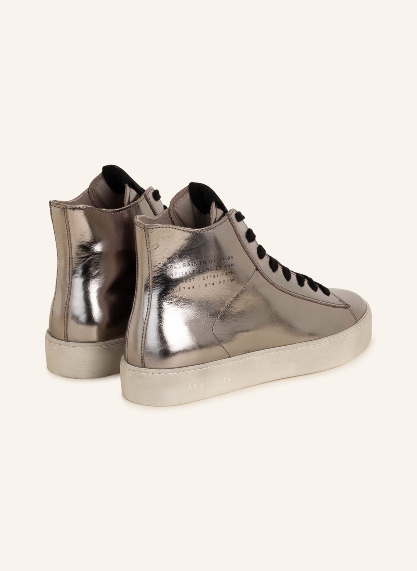 ALLSAINTS High-top sneakers TANA, Color: SILVER (Image 2)