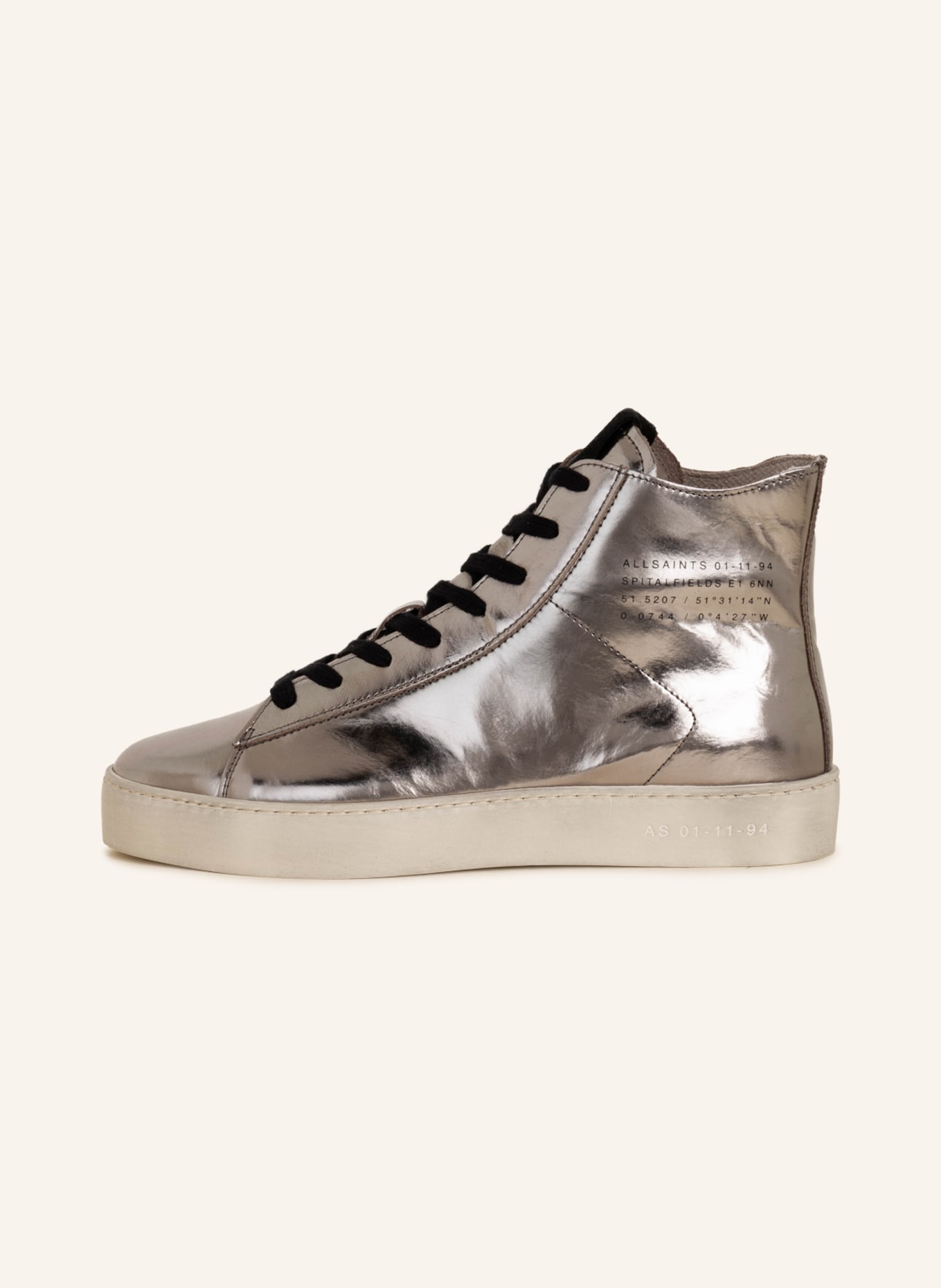 ALLSAINTS High-top sneakers TANA, Color: SILVER (Image 4)