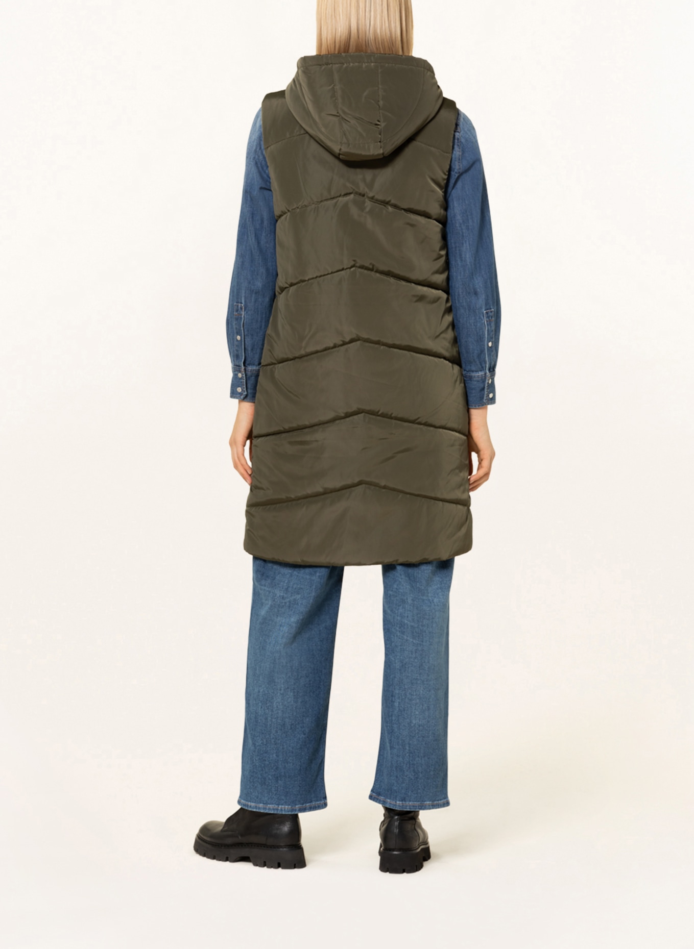 CARTOON Quilted vest, Color: OLIVE (Image 3)