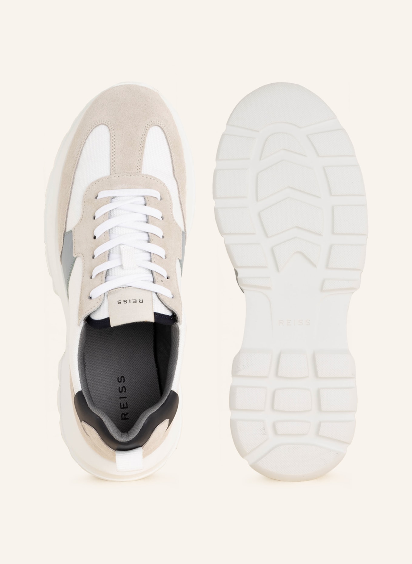 REISS Sneakers EVO, Color: WHITE/ BEIGE/ BLUE GRAY (Image 5)
