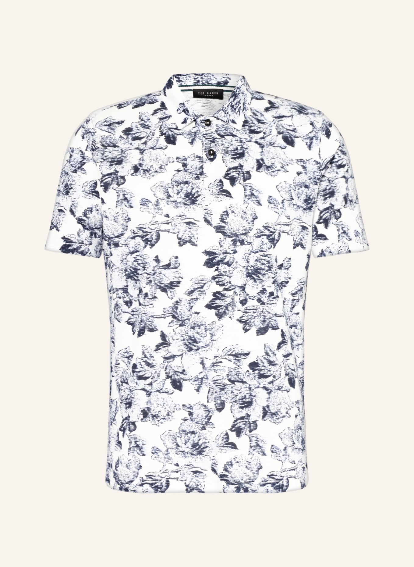 TED BAKER Piqué-Poloshirt EDINBUR Regular Fit, Farbe: WEISS/ DUNKELBLAU/ HELLBLAU (Bild 1)
