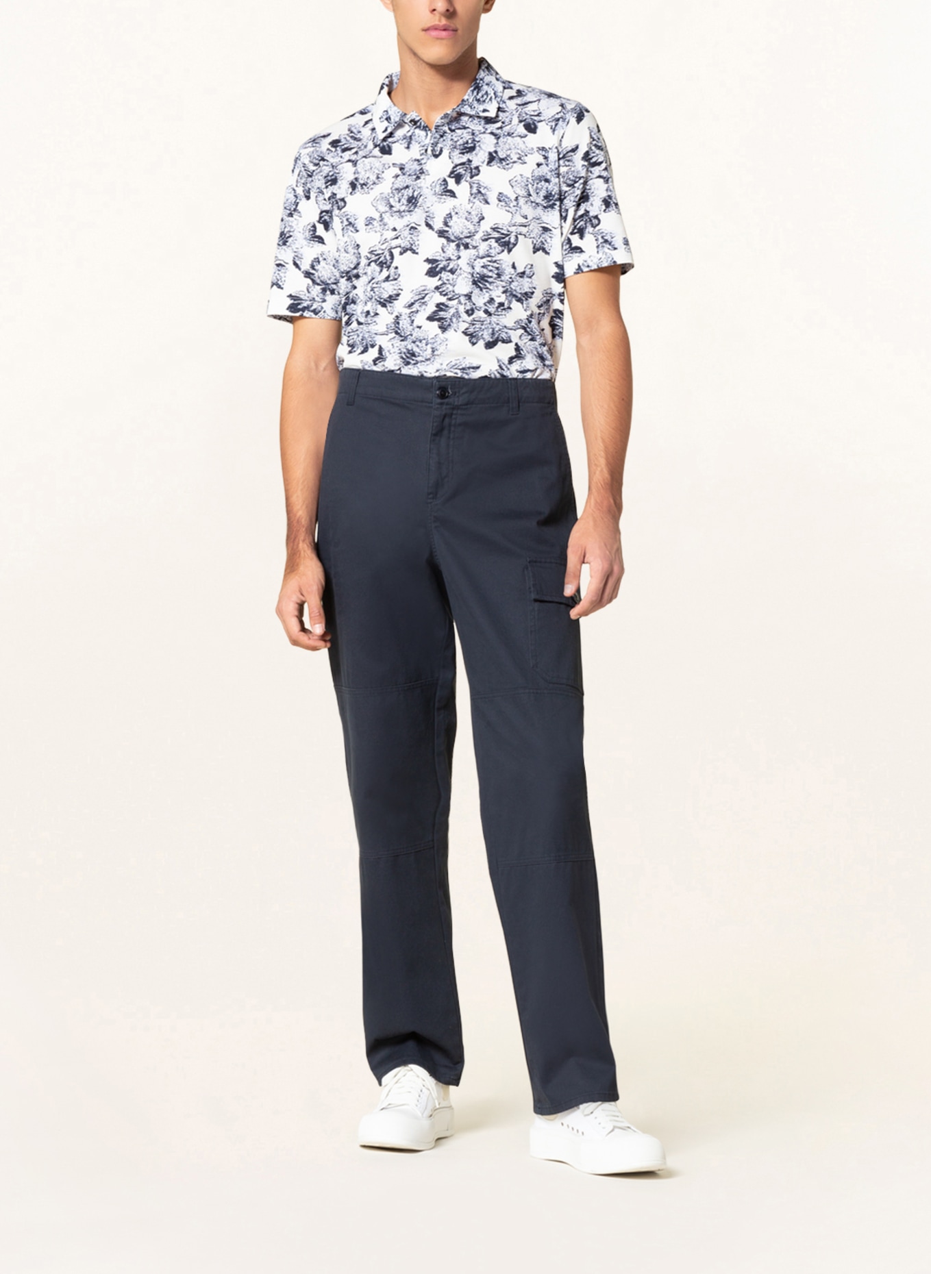 TED BAKER Piqué-Poloshirt EDINBUR Regular Fit, Farbe: WEISS/ DUNKELBLAU/ HELLBLAU (Bild 2)