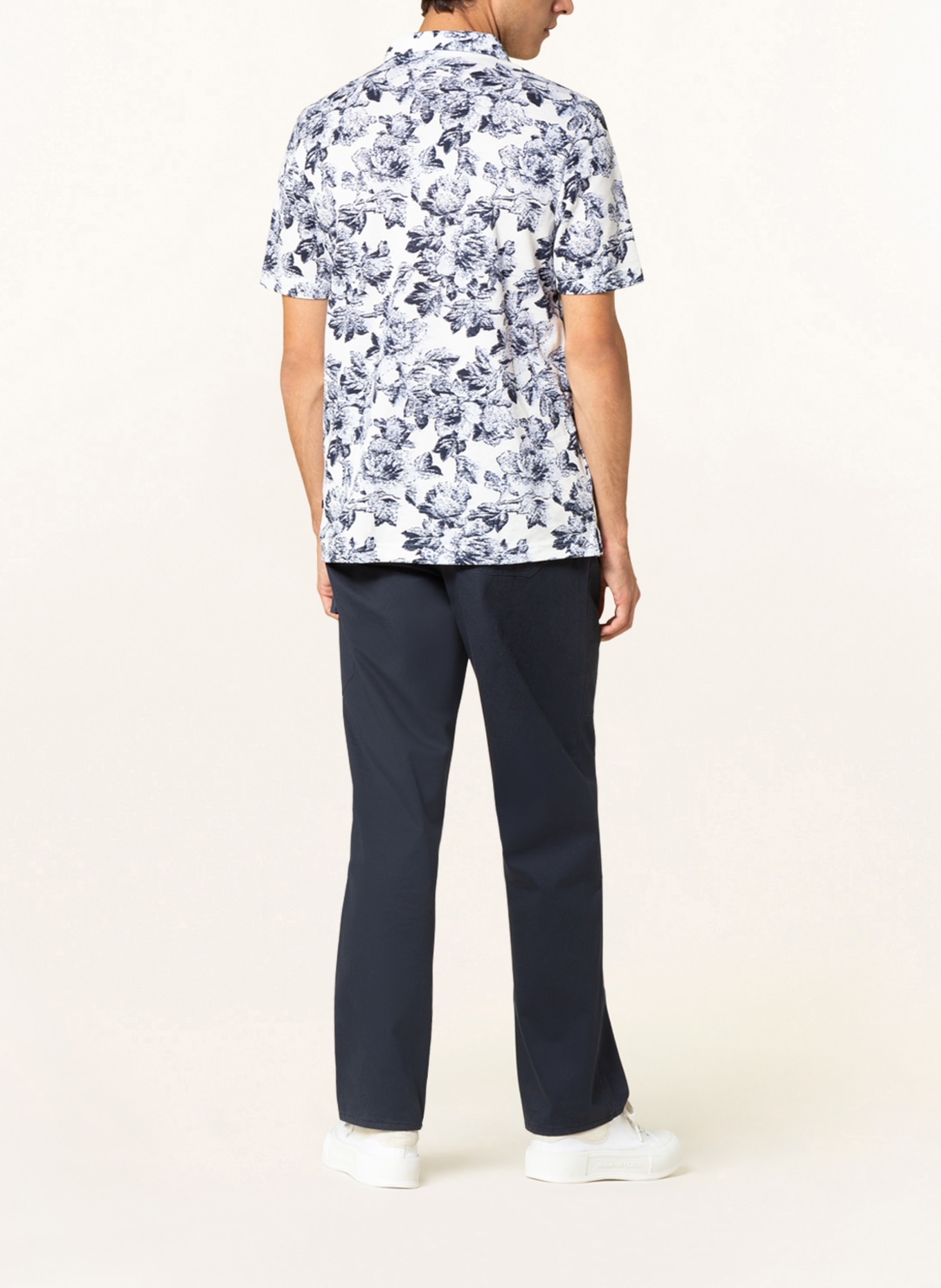 TED BAKER Piqué-Poloshirt EDINBUR Regular Fit, Farbe: WEISS/ DUNKELBLAU/ HELLBLAU (Bild 3)