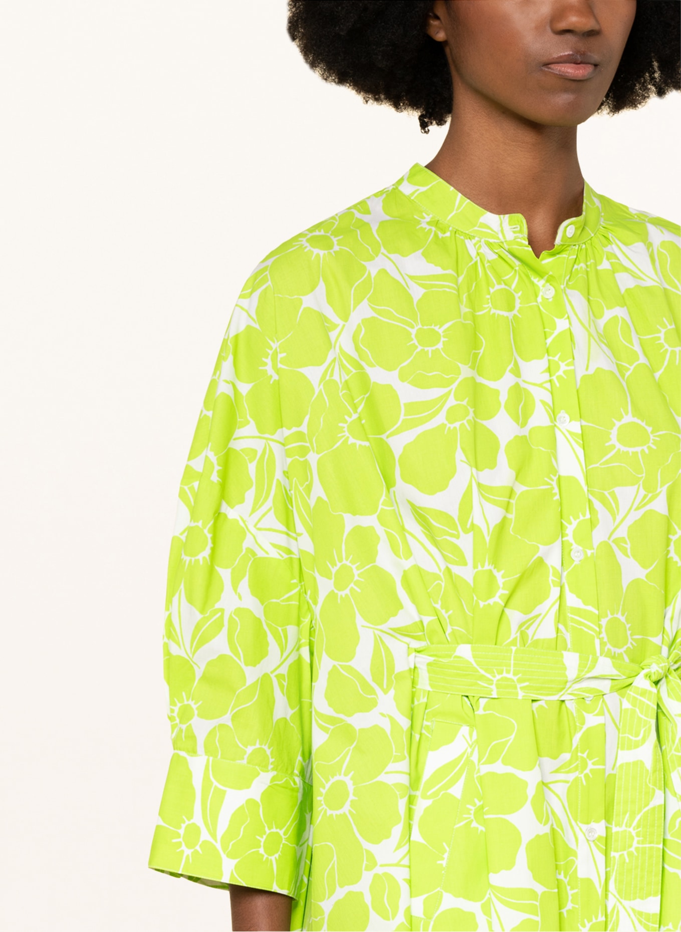 ESSENTIEL ANTWERP Oversized shirt dress DIMI with 3/4 sleeves, Color: LIGHT GREEN (Image 4)