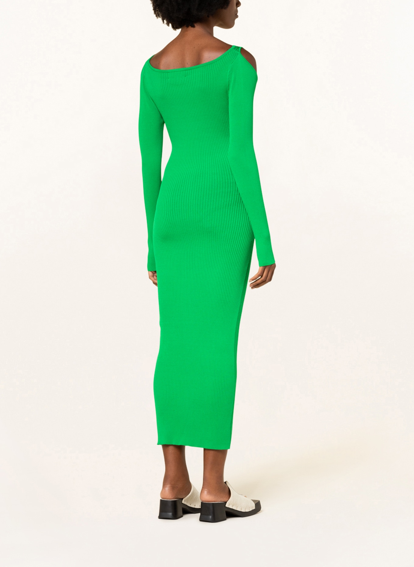ESSENTIEL ANTWERP Cold-shoulder dress DAIDONG, Color: GREEN (Image 3)