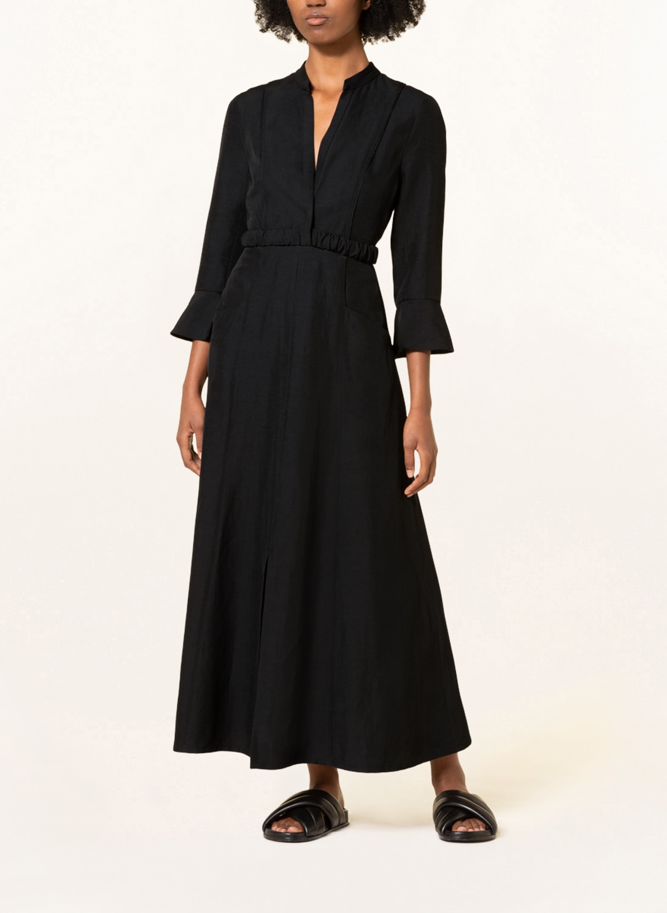 DOROTHEE SCHUMACHER Dress with linen and cut-outs, Color: BLACK (Image 2)