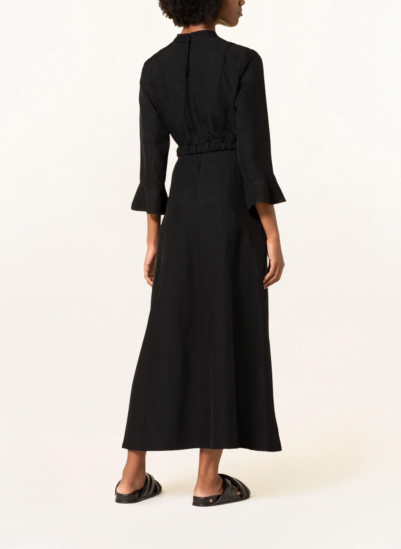 DOROTHEE SCHUMACHER Dress with linen and cut-outs, Color: BLACK (Image 3)