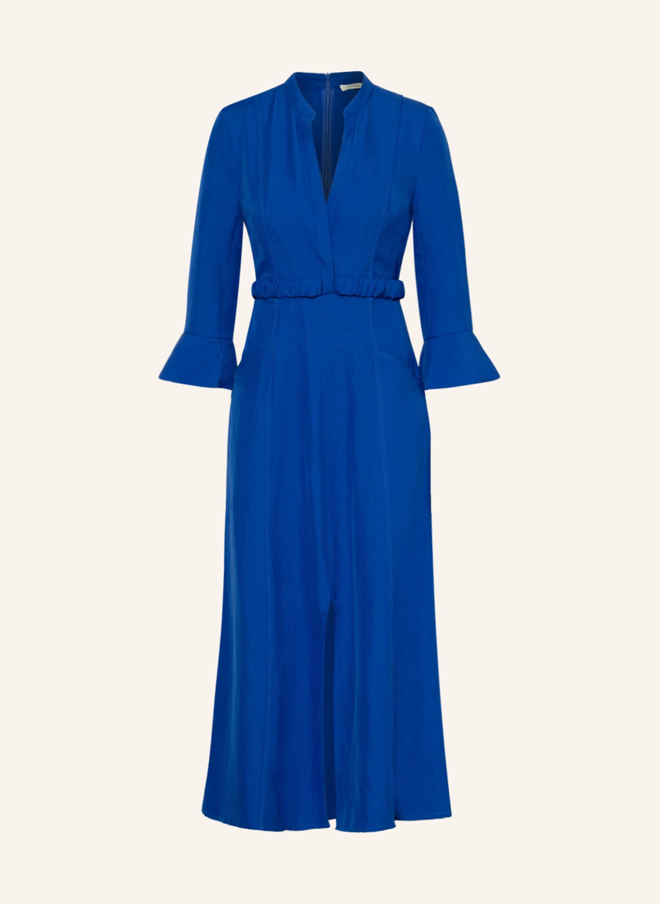 DOROTHEE SCHUMACHER Sukienka z dodatkiem lnu i wycięciami, Kolor: NIEBIESKI (Obrazek 1)