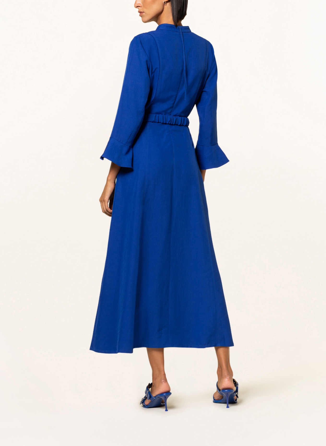 DOROTHEE SCHUMACHER Dress with linen and cut-outs, Color: BLUE (Image 3)