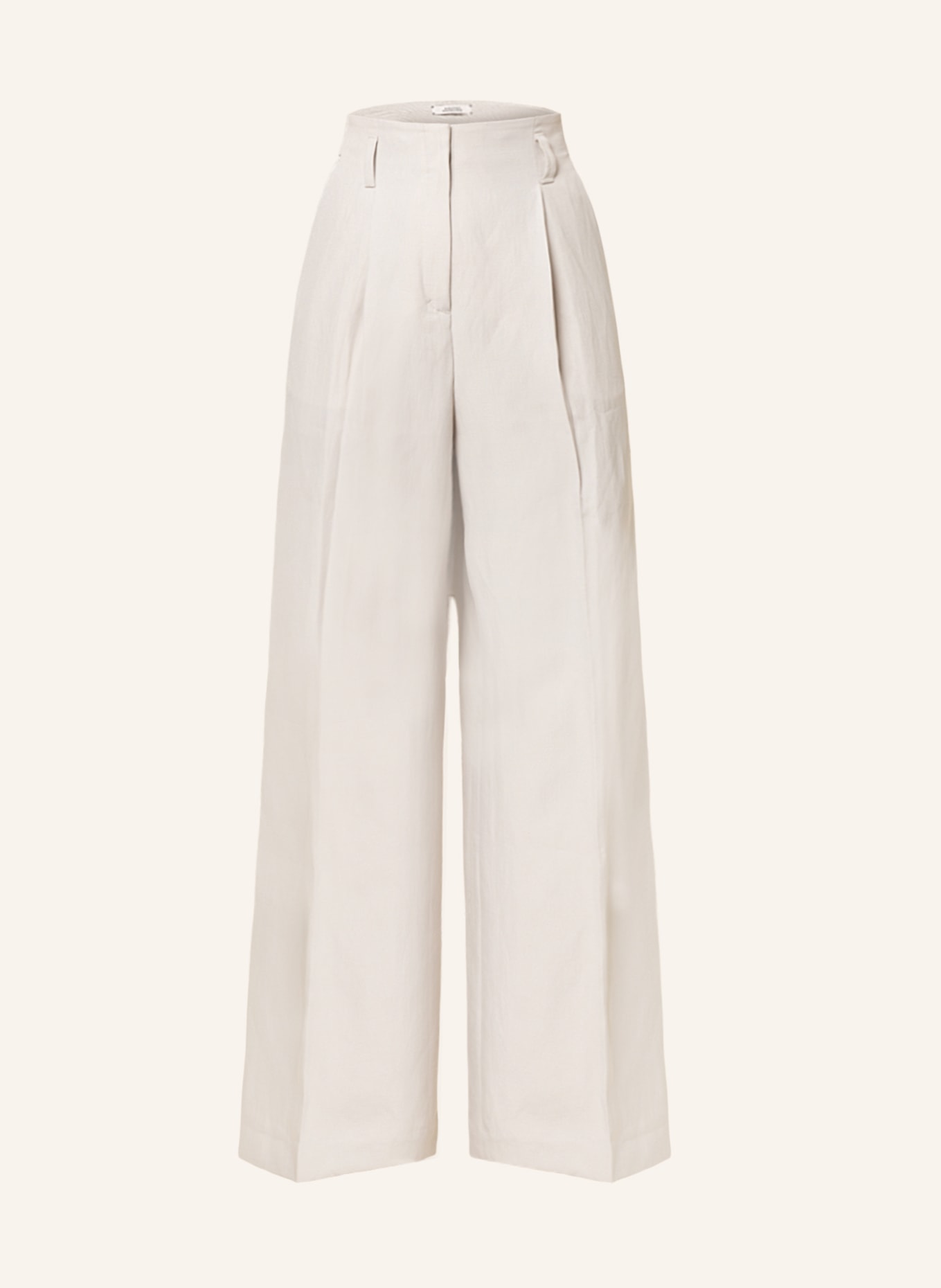 DOROTHEE SCHUMACHER Wide leg trousers with linen, Color: BEIGE (Image 1)