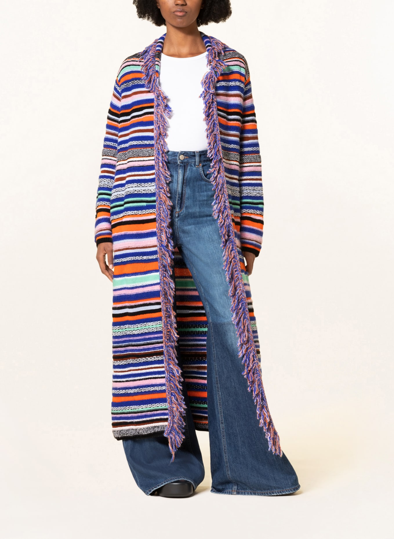DOROTHEE SCHUMACHER Knit cardigan, Color: BLUE/ ORANGE (Image 2)