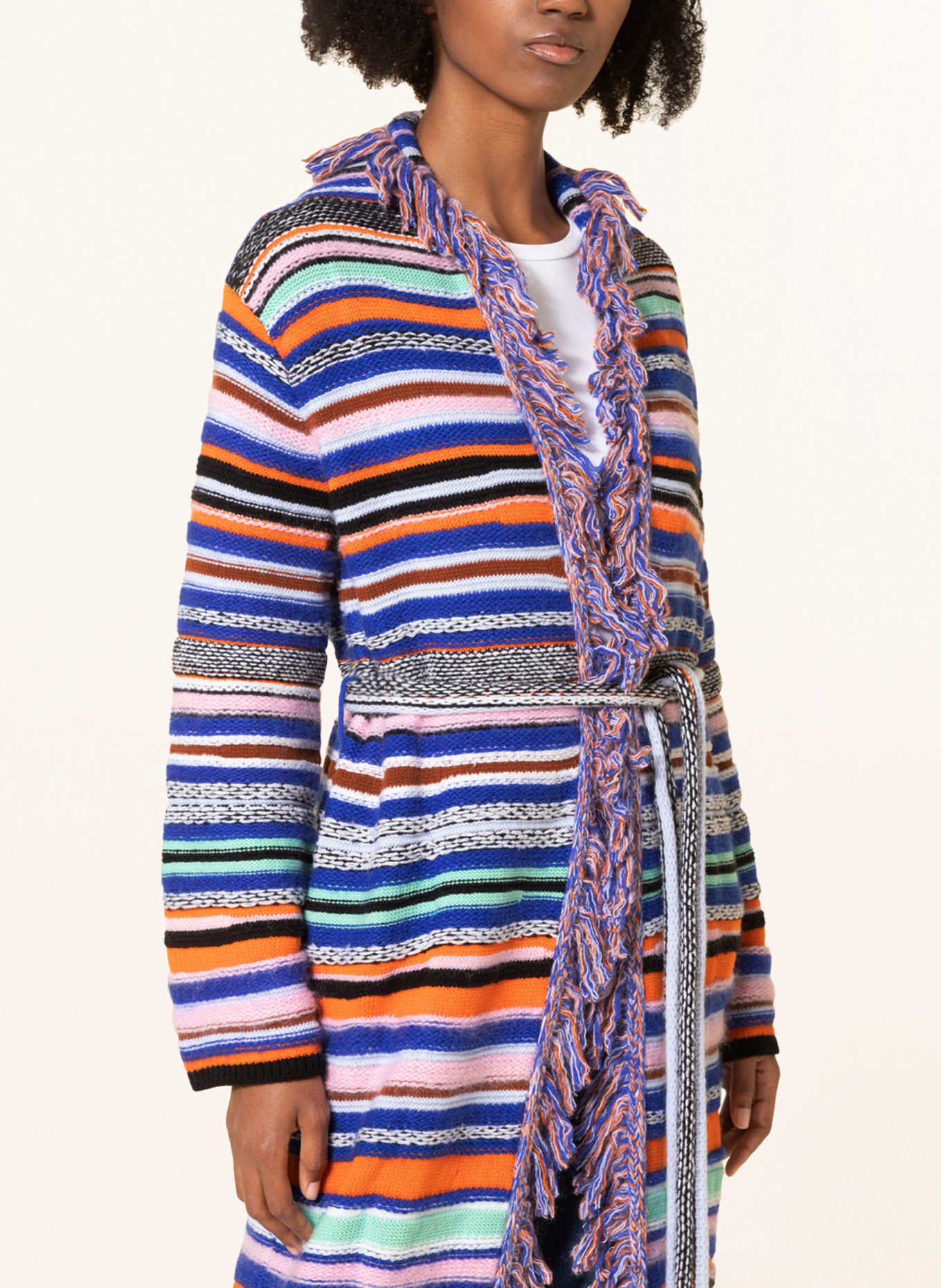 DOROTHEE SCHUMACHER Knit cardigan, Color: BLUE/ ORANGE (Image 4)